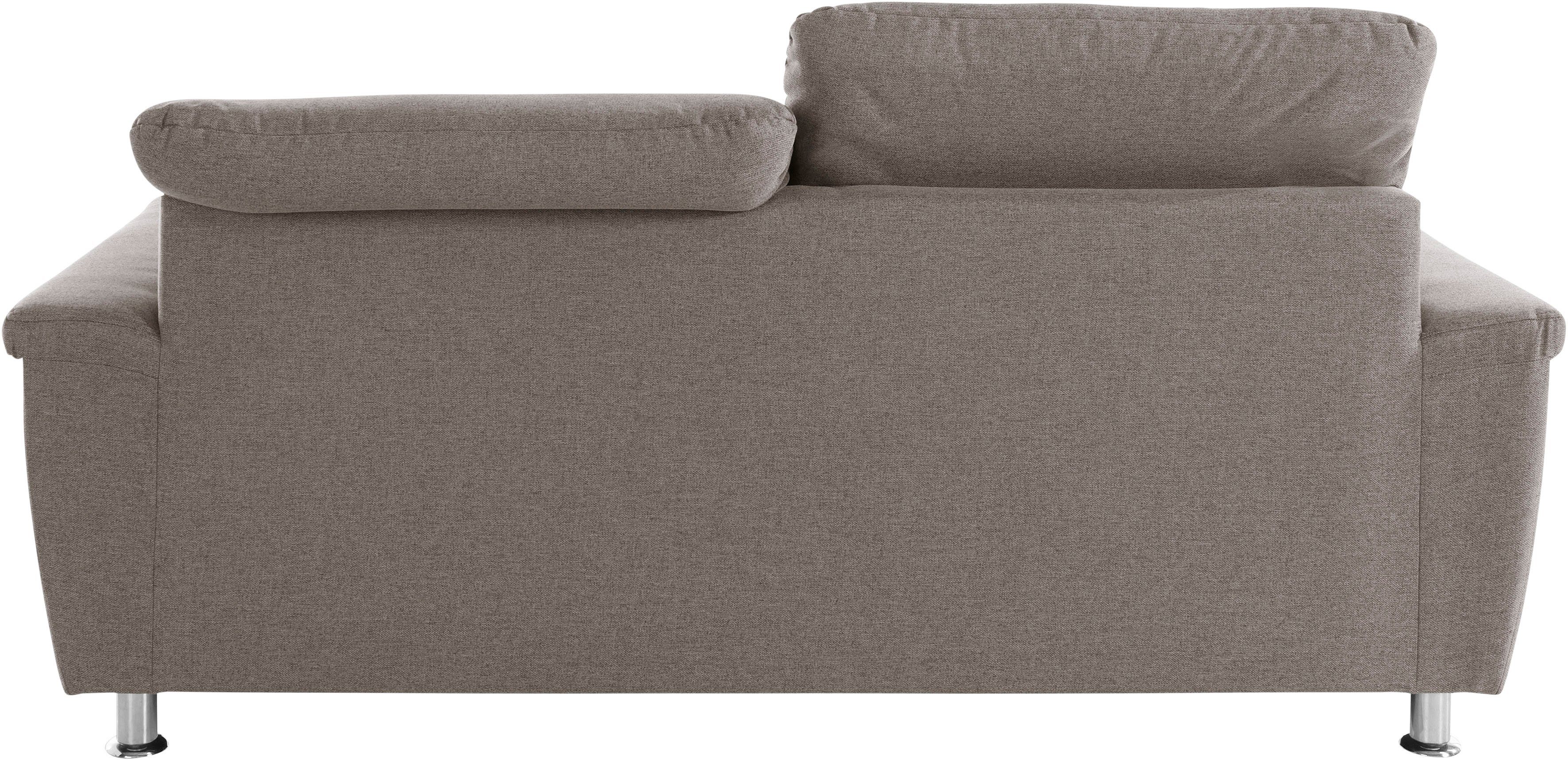 DOMO collection 2-zitsbank Franzi, tijdloos & elegant, moderne zittingstikking naar keuze met verstelbare hoofdsteun, inclusief sierkussen