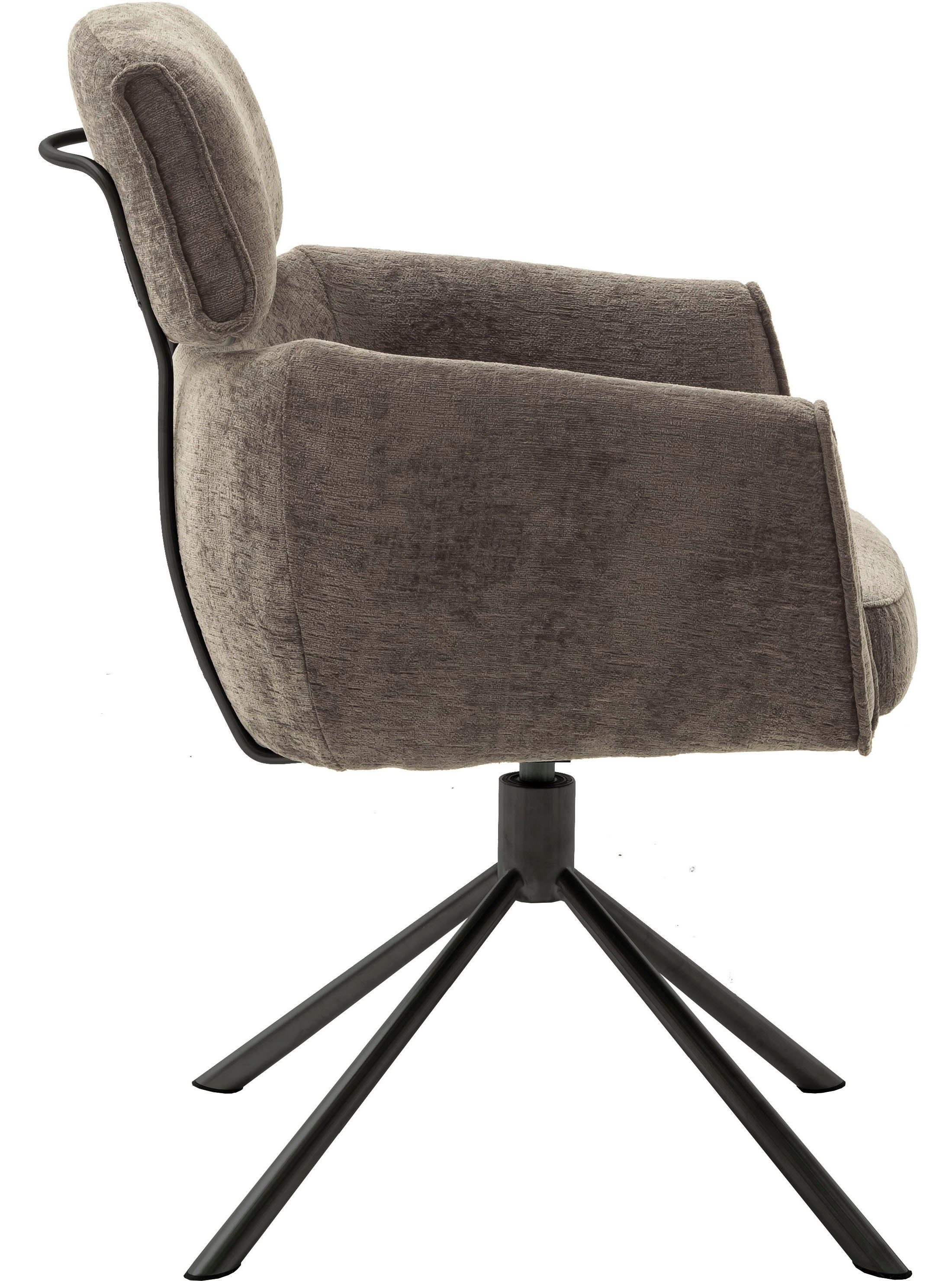 MCA furniture Eetkamerstoel Quebec (2-set), 360° draaibaar, pocketvering, zithoogte ca. 51 cm (set, 2 stuks)