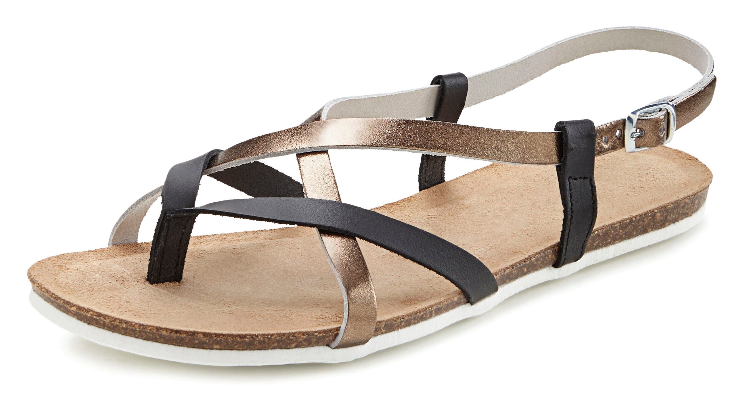 Vivance Teenslippers Sandaal, sandalette, zomerschoen van hoogwaardig leer