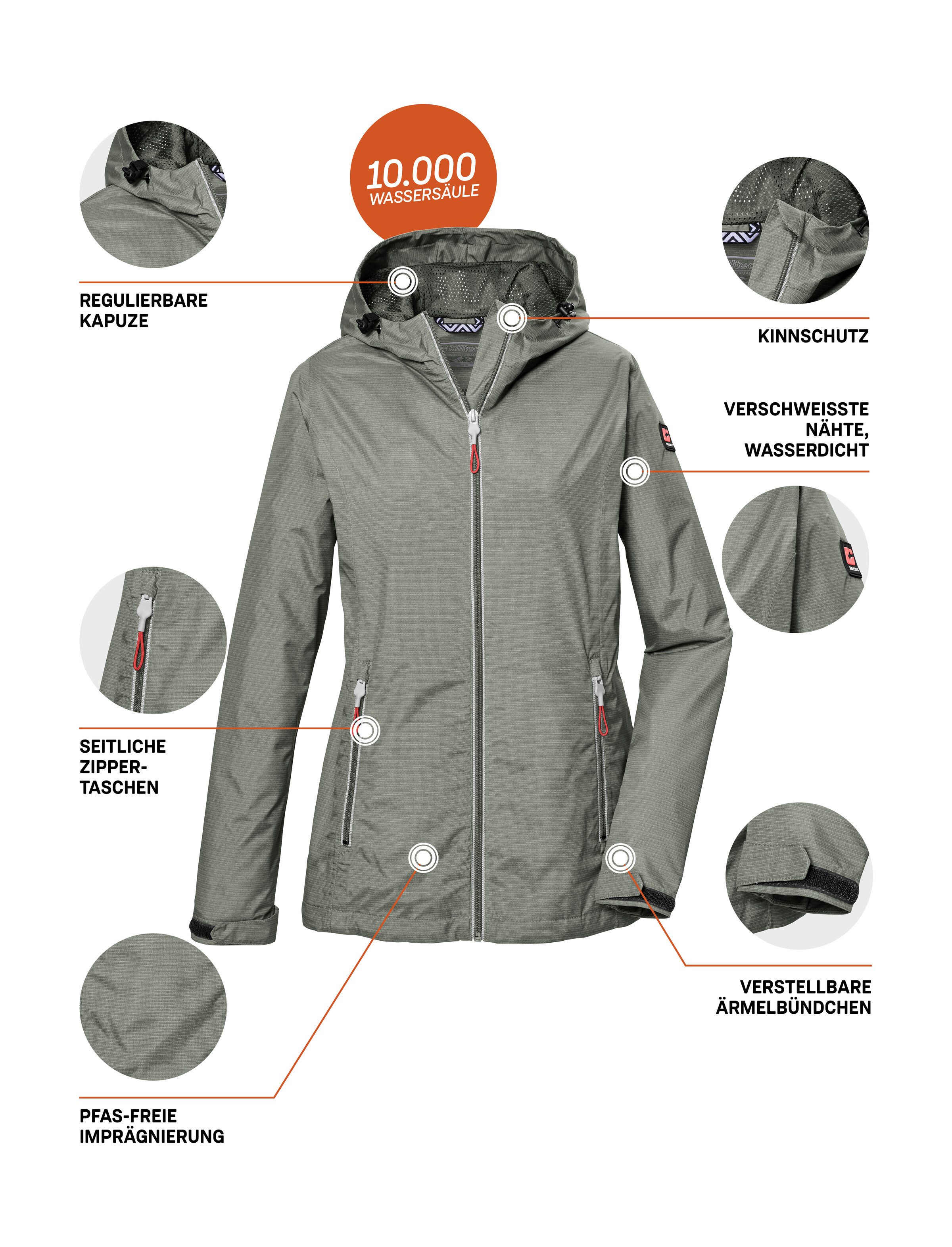 Killtec Outdoorjack KOS 108 WMN JCKT Lichte, water- en winddichte damesjas, PFAS-vrij geïmpregneerd