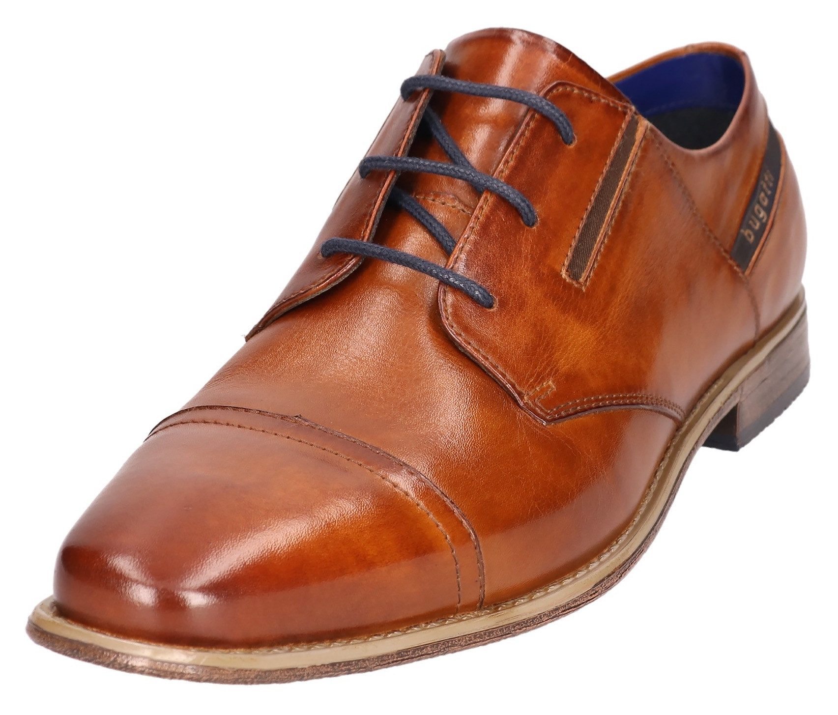 Bugatti Veterschoenen , blokhak, avondschoen, feestelijke schoen met stretch-inzetten