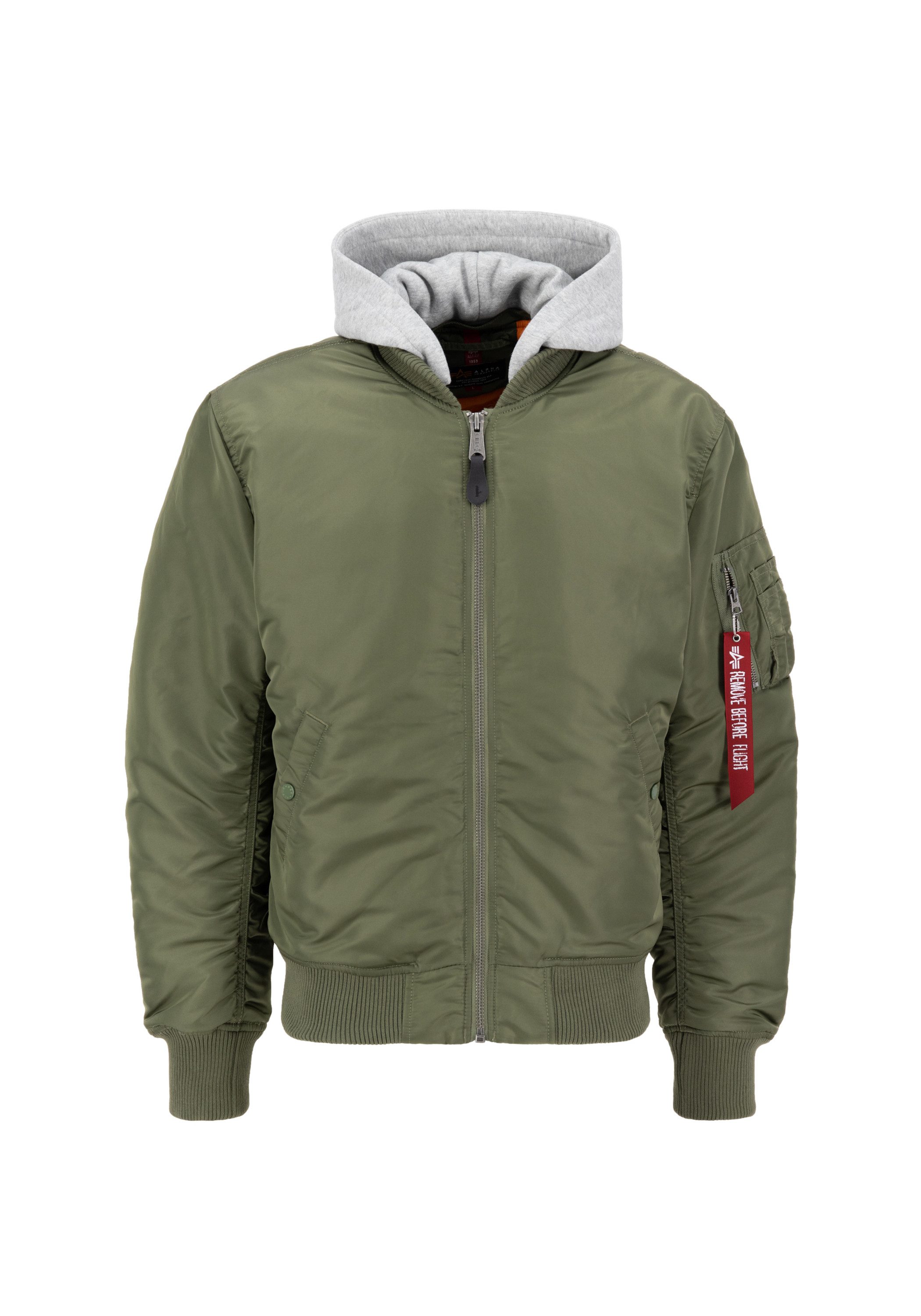 Alpha Industries Bomberjack Alpha Industries Mannen - Bomberjacks MA-1 Zip Kap Achter EMB heren jassen maat XL groen