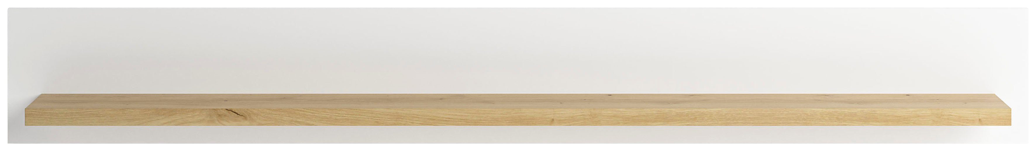 set one by Musterring Wandrek Lancaster Breedte 150 of 180 cm, plank van eikenhout wandplanken maat 180 cm x 24 cm x 21,6 cm wit