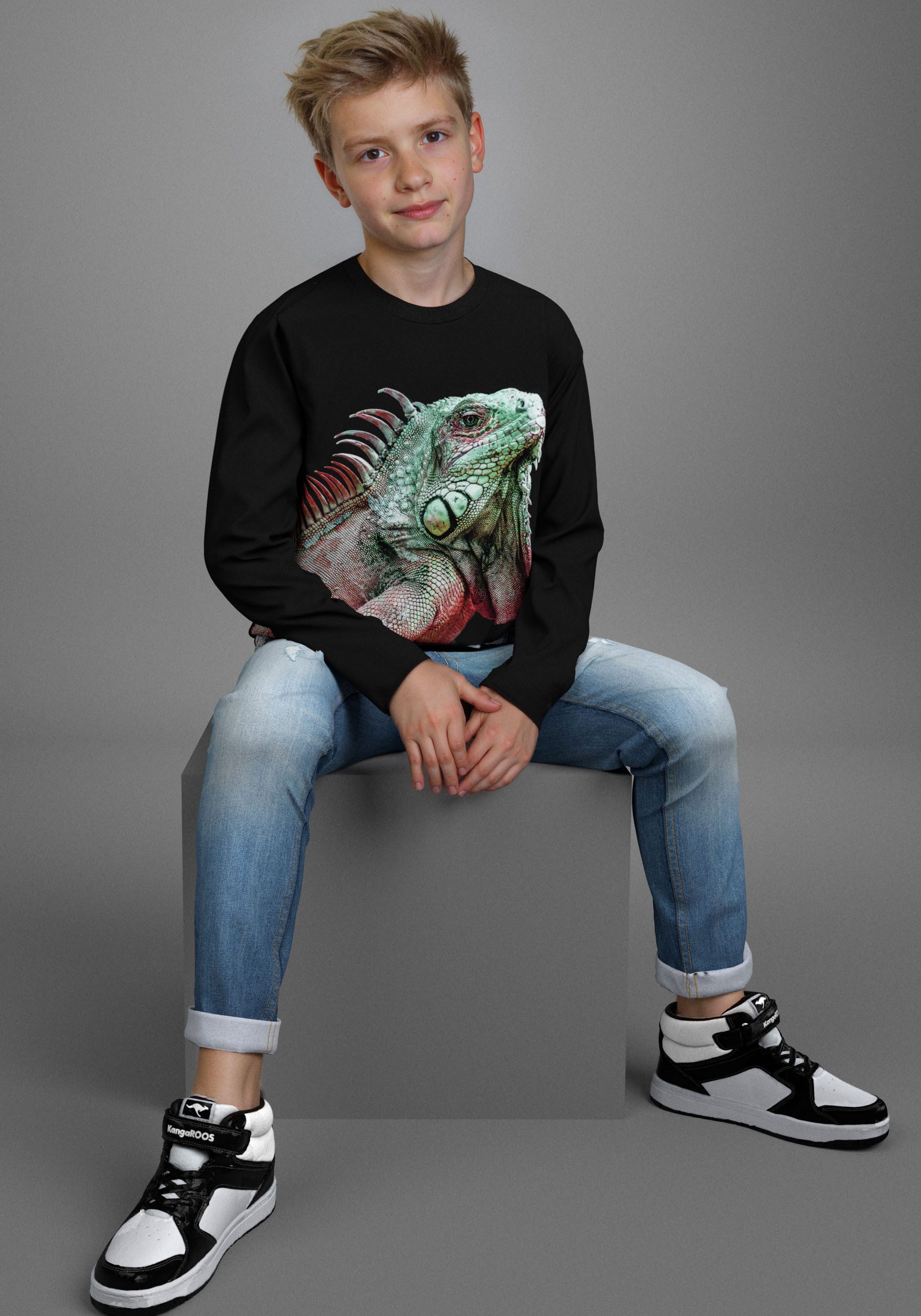 KIDSWORLD Shirt met lange mouwen GECKO, Fotoprint