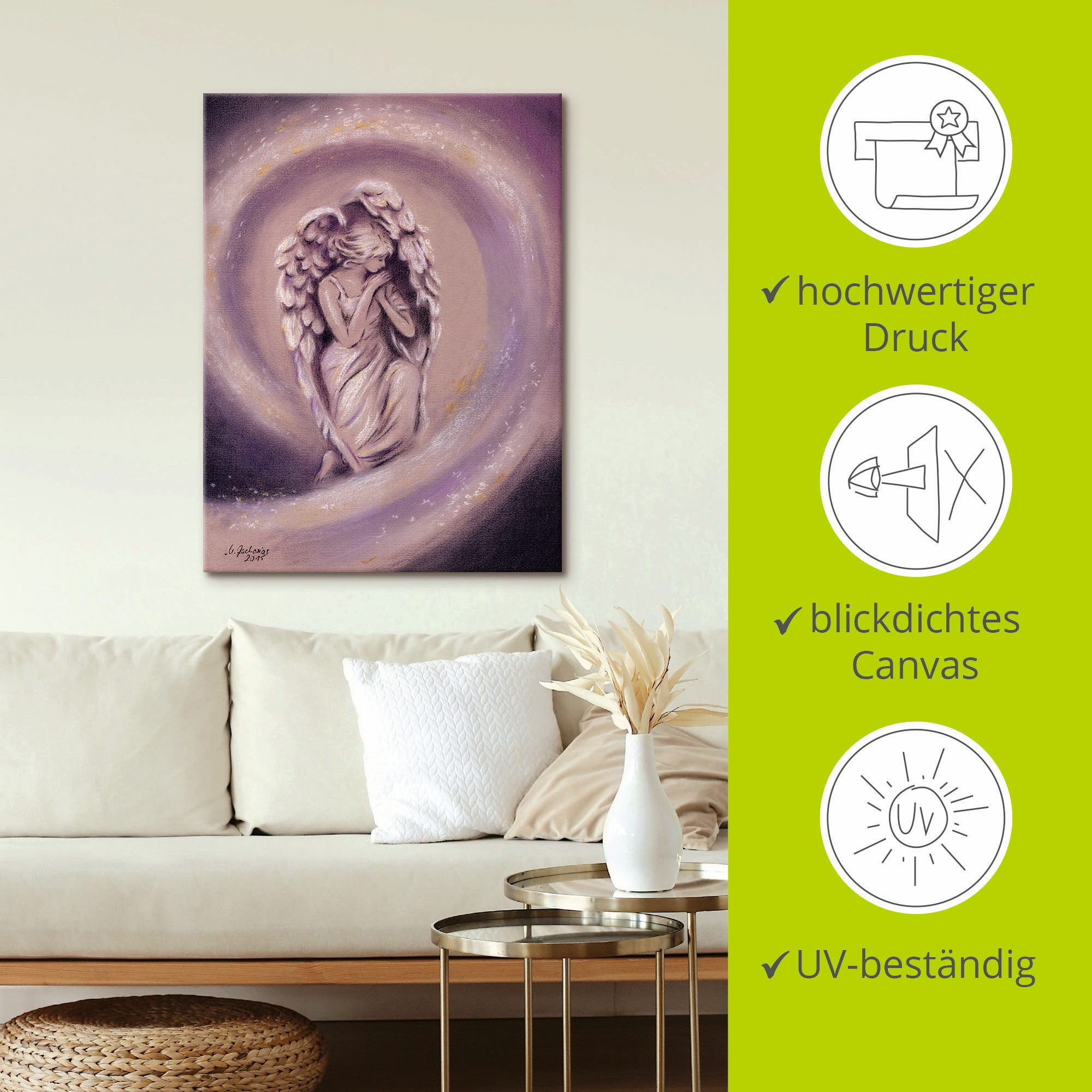 Artland Artprint Beschermengel als artprint op linnen, poster in verschillende formaten maten
