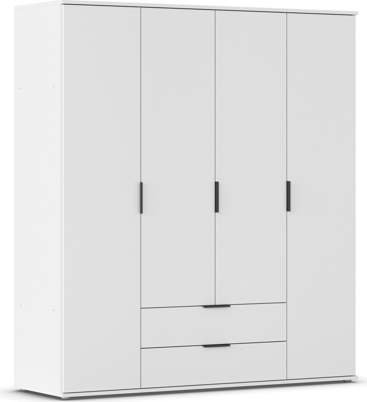rauch Draaideurkast Kledingkast Kast Garderobe Wasmand ESSEA in 2 Breedtes met 2 lades, in eenvoudig ontwerp, moderne grepen made in germany