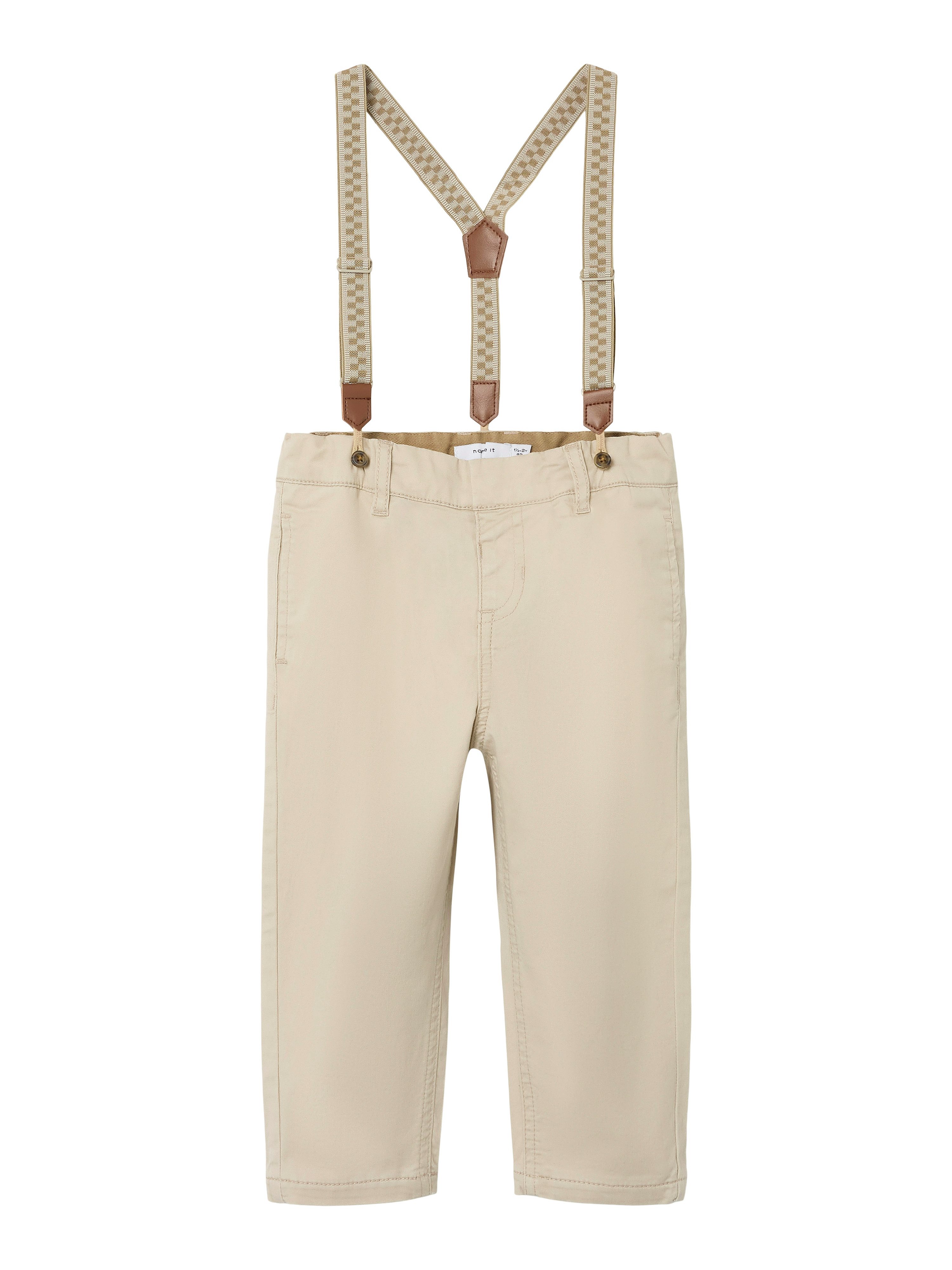 Name It Chino NMMBEN TAP CHINO TWI PANT WB 5502-YZ F (2-delig) jongens chino's maat 98 beige