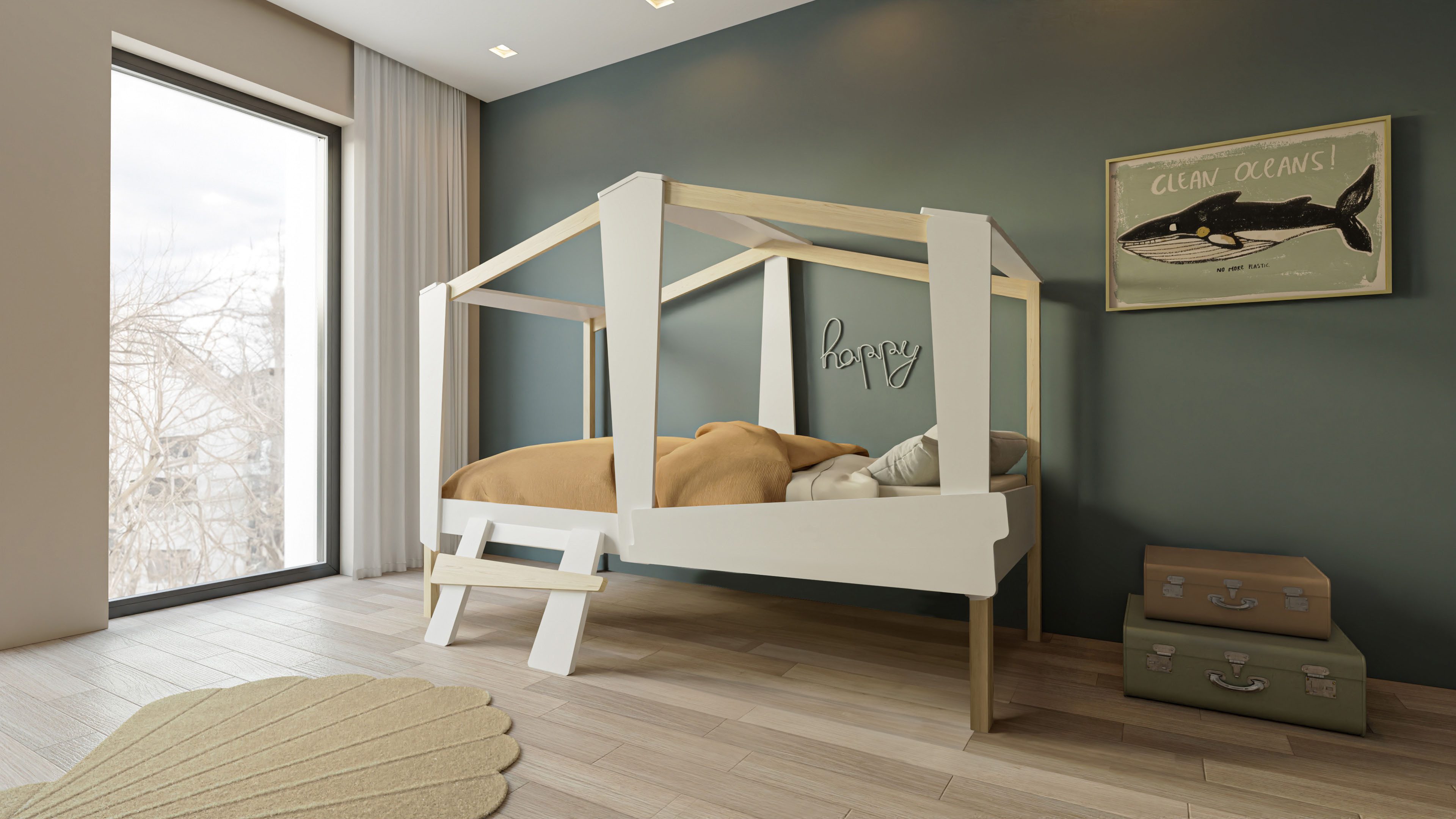 Demeyere GROUP Speelbed Cabane Bed in de vorm van een boomhut