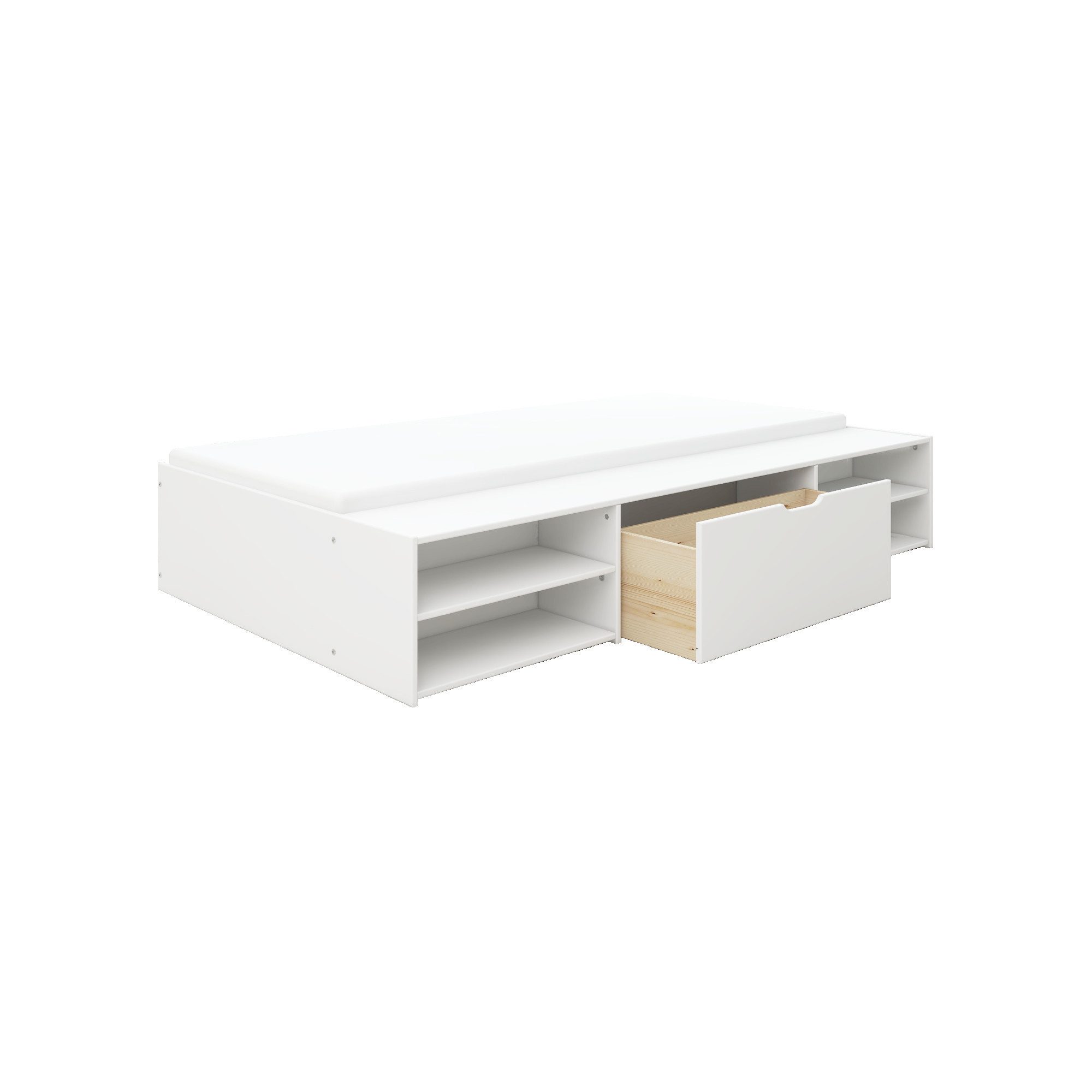 Home affaire Bed Magdala inclusief lattenbodem, veel opbergruimte, brede plank, fsc® gecertificeerd