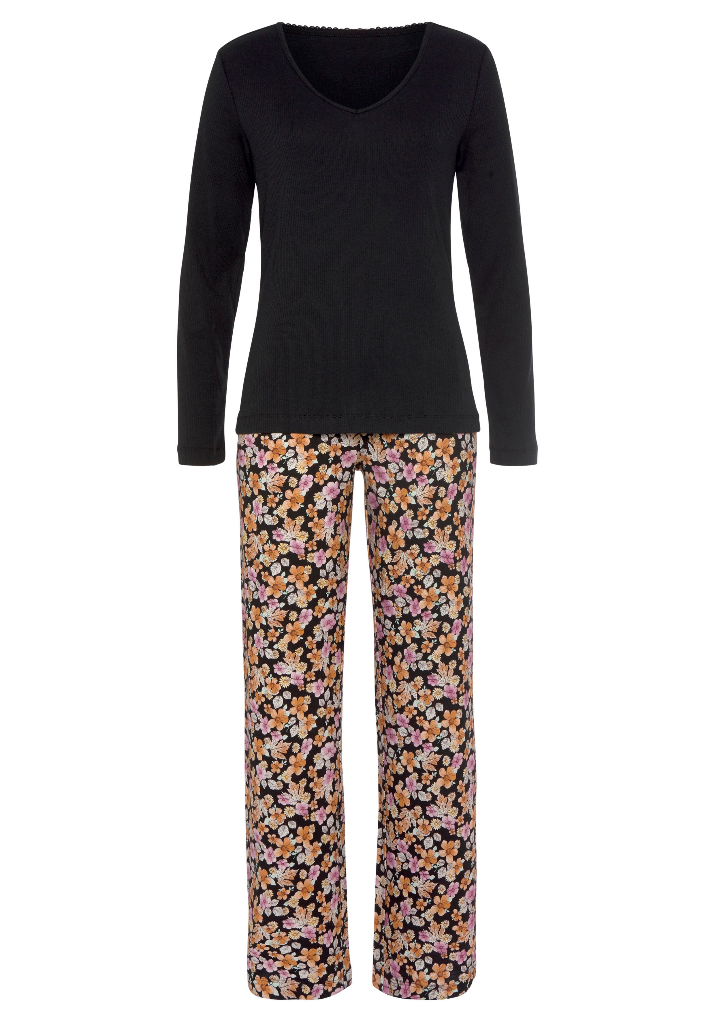 Vivance Dreams Pyjama met mooie bloemenprint (2-delig)