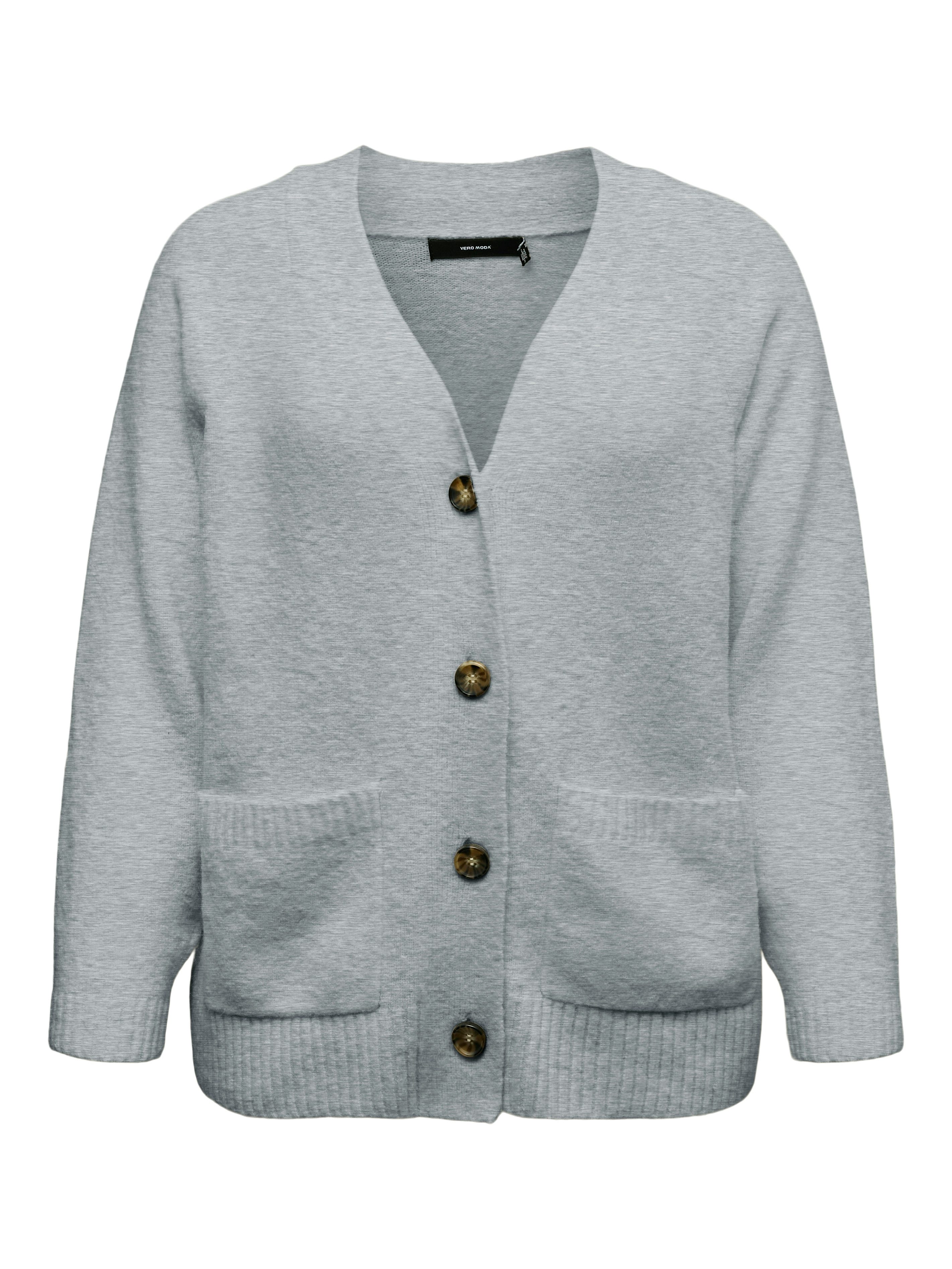 Vero Moda Curve Vest VMCBOOM LS V-NECK BUTTON CARDI NOOS CUR