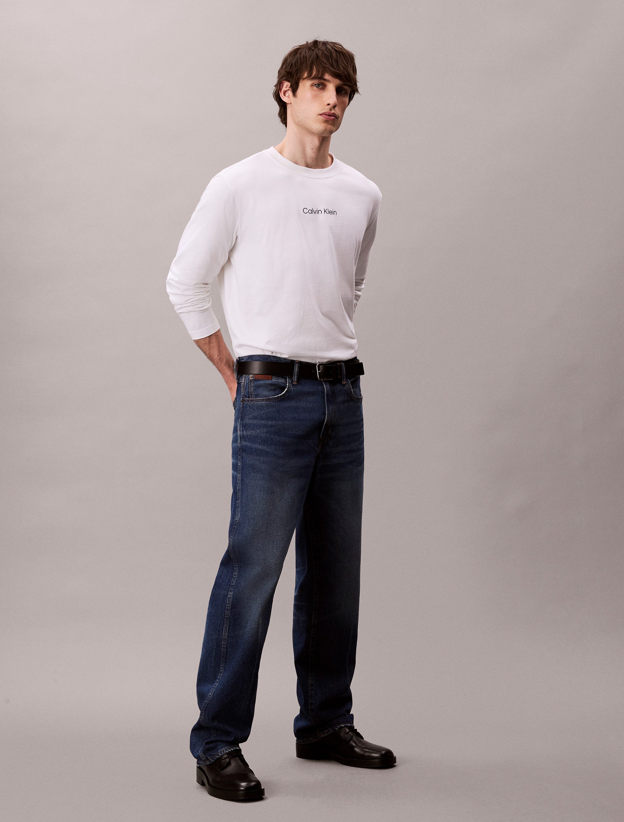 Calvin Klein Shirt met lange mouwen LS RLXD STANDARD LOGO CREWNK TEE
