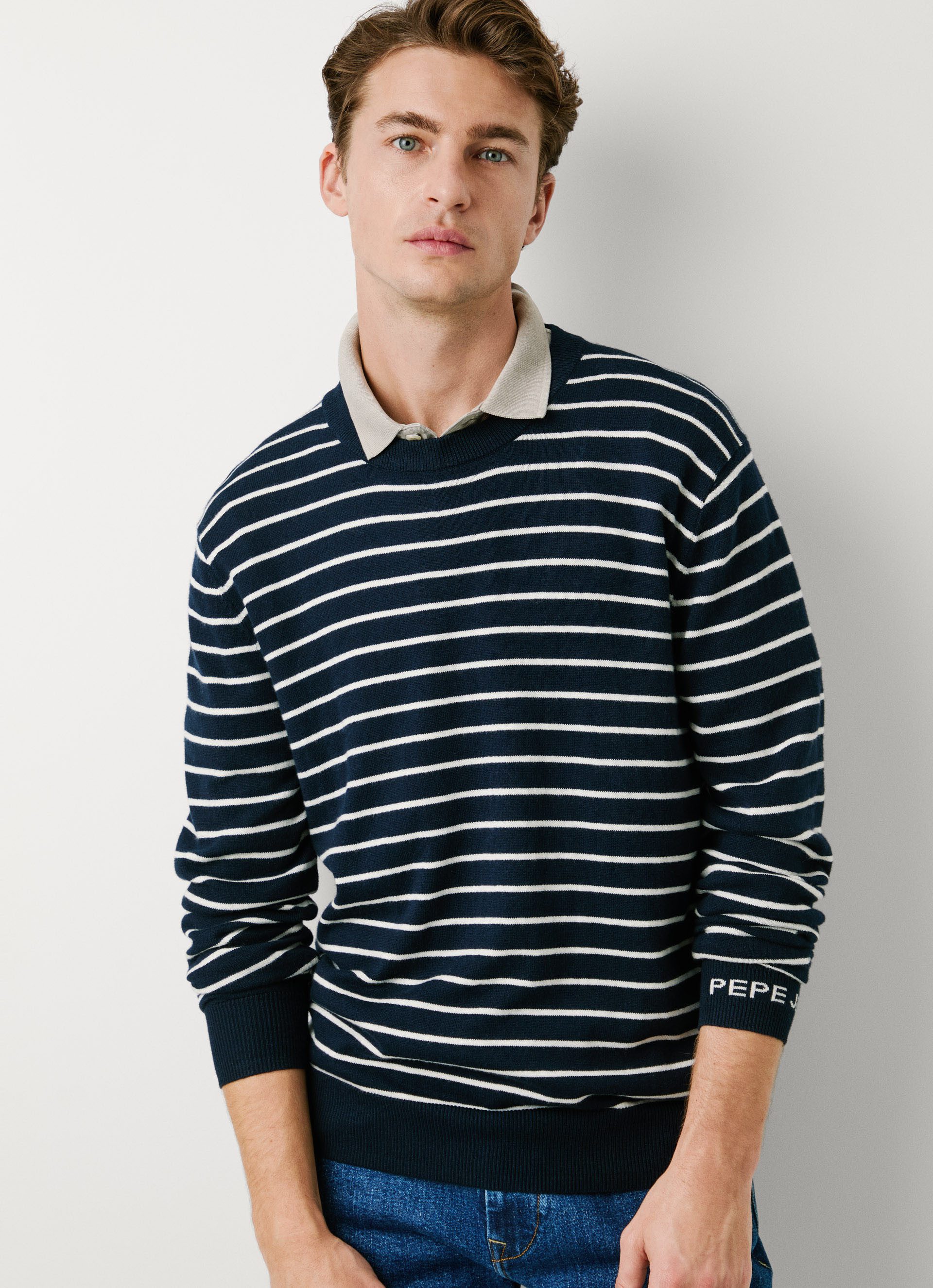 Pepe Jeans Trui met ronde hals ANDRE STRIPES