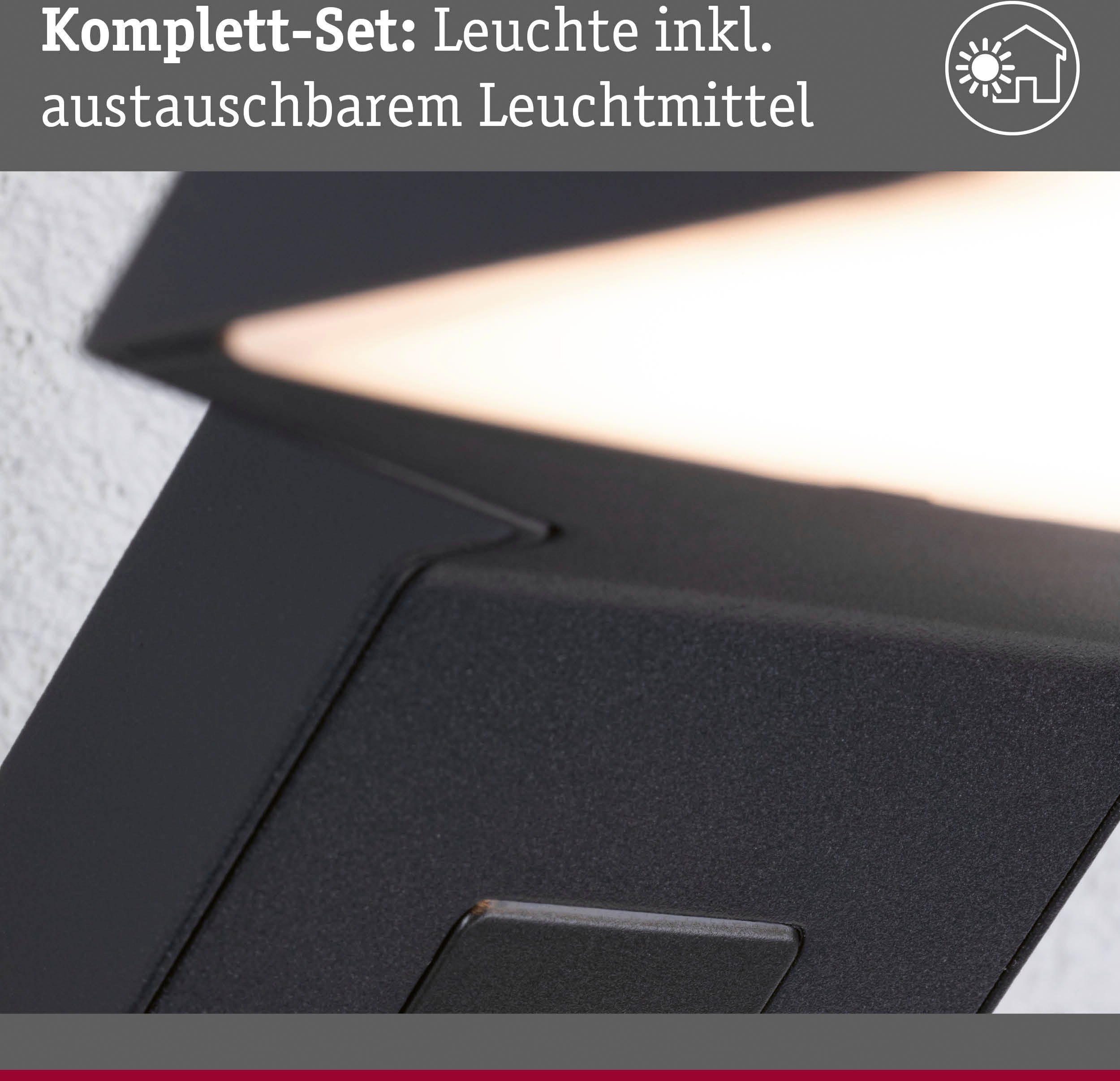 Paulmann Led-wandlamp voor buiten Zenera 230V Antraciet 2.200 - 3.000 K insectvriendelijk en zeewaterbestendig