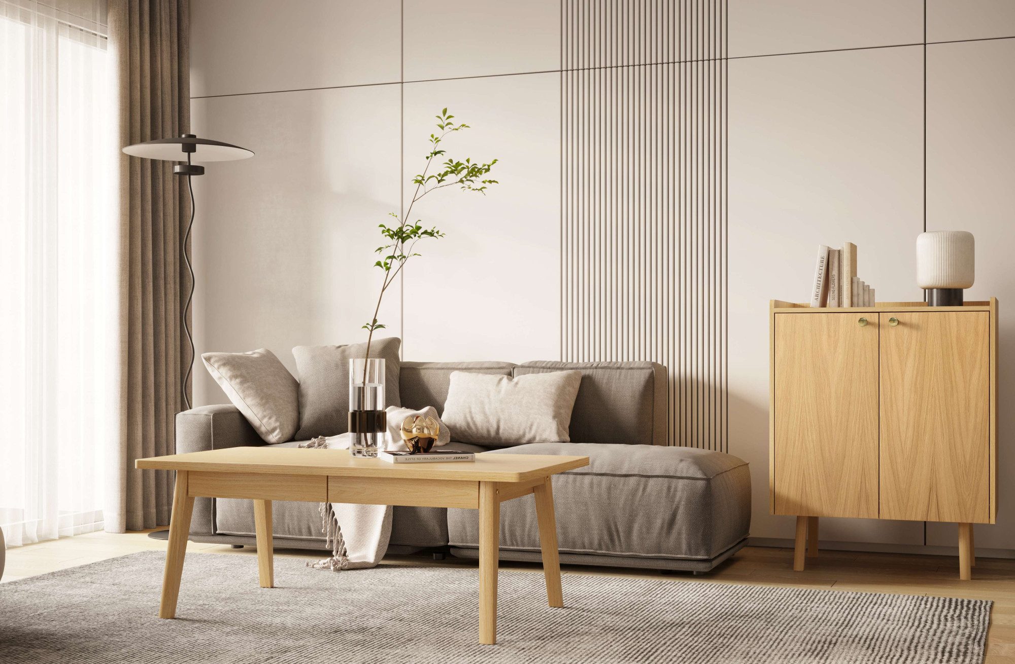 Woodman Salontafel NICE Breedte 120 cm, met 2 lades, echt houtfineer van eiken