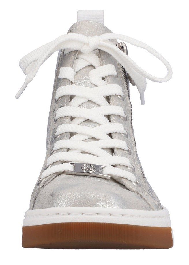 Rieker Sneakers high top sneaker, vrijetijdsschoen, veterschoen met plateauzool