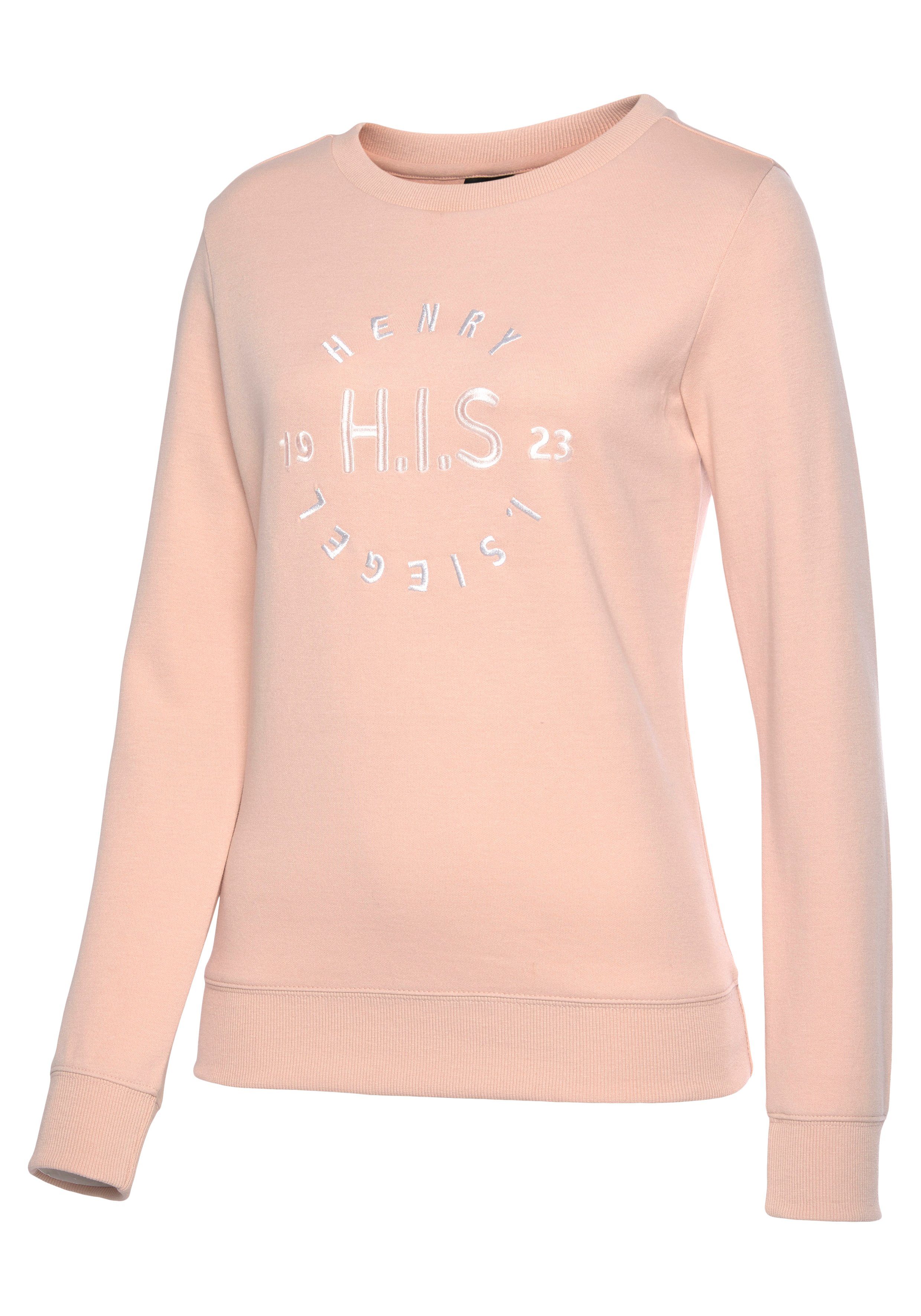 H.I.S Sweatshirt met grote logo-borduurwerk, loungepak