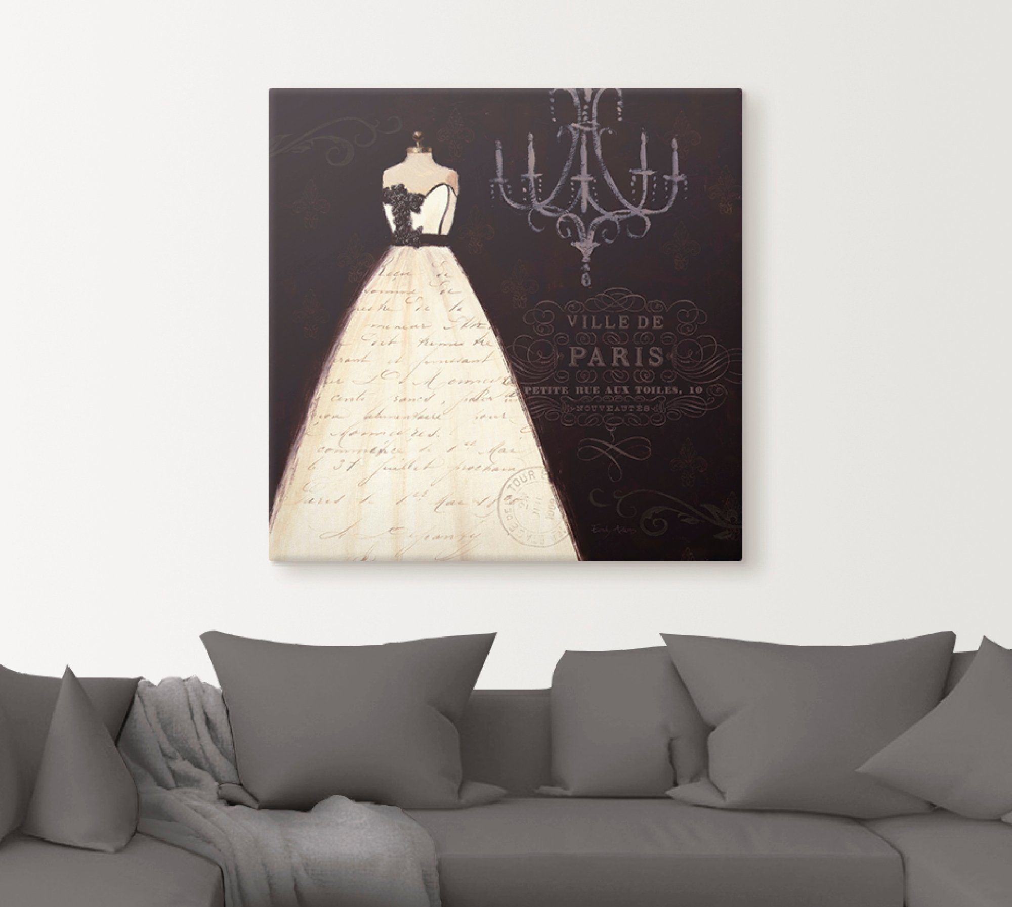 Artland Artprint op linnen Frans modelabel I gespannen op een spieraam