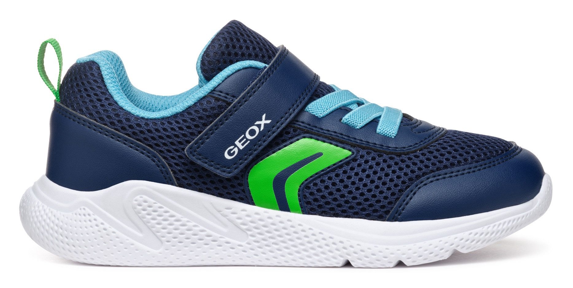 Geox Sneakers J SPRINTYE BOY , klittenbandschoen, vrijetijdsschoen, jongensschoen met elastische veters