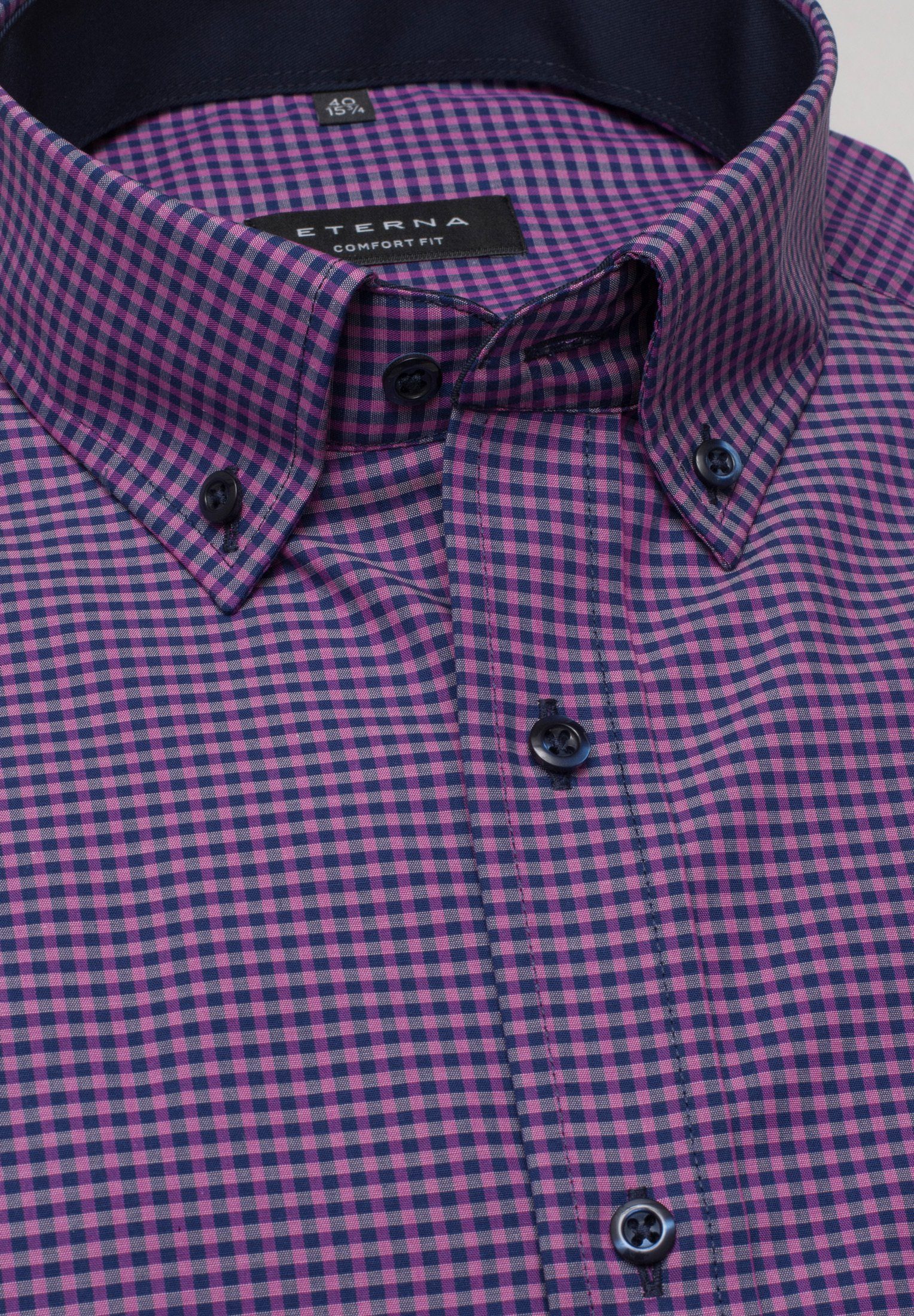 Eterna Overhemd met lange mouwen Comfort fit NON IRON (strijkvrij)