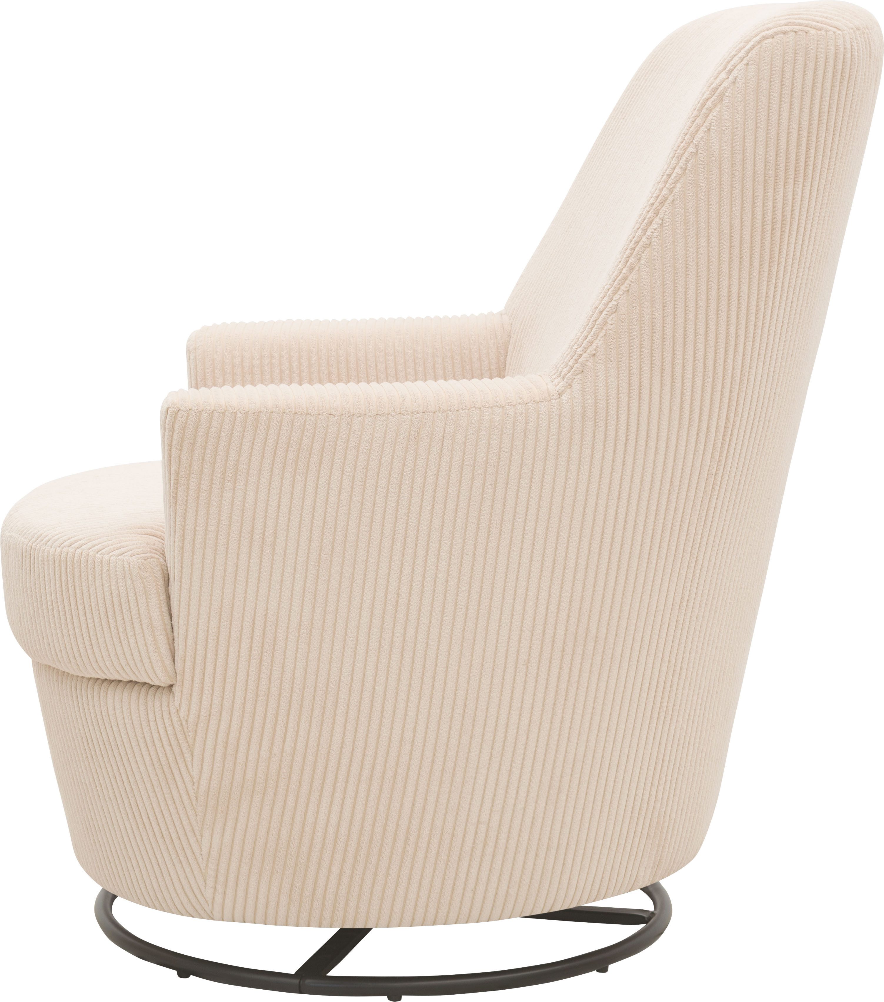 INOSIGN Draaibare fauteuil Hetty, draaistoel met kantelfunctie en poef, leesstoel, armstoel (set, 2 stuks)