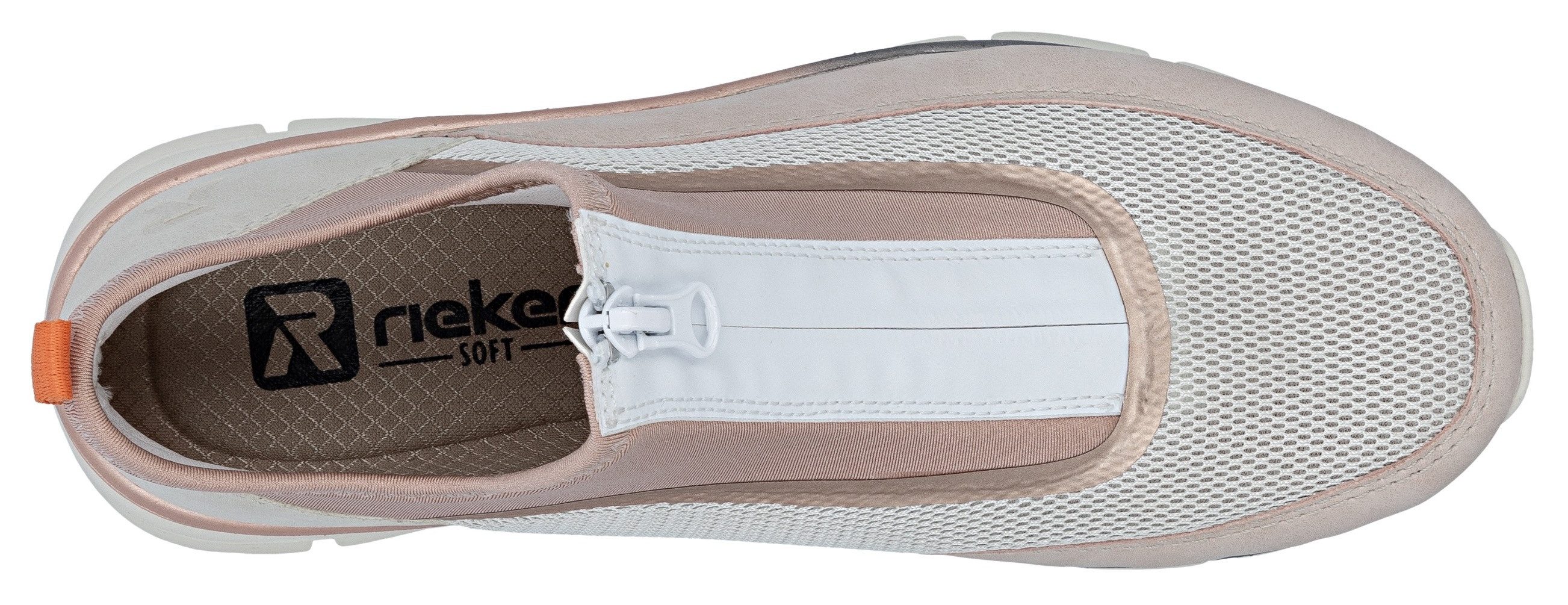 Rieker Boots zonder sluiting , sleehak, vrijetijdsschoen, high top sneakers, ritssluiting