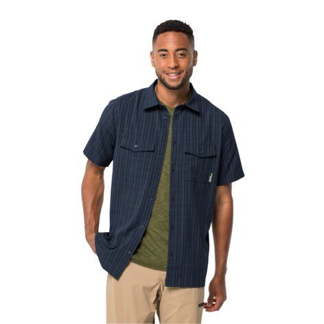 Jack Wolfskin Functioneel shirt THOMPSON SHIRT MEN heren casual overhemden maat S blauw