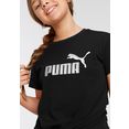puma t-shirt ess+ logo knotted tee g zwart