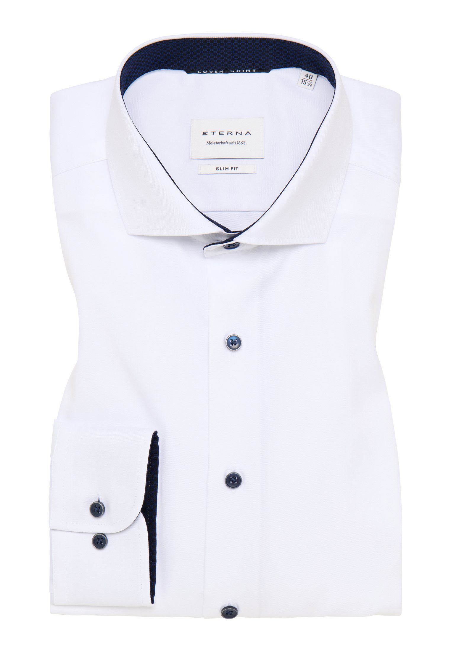 Eterna Overhemd met lange mouwen Slim fit NON IRON (strijkvrij)