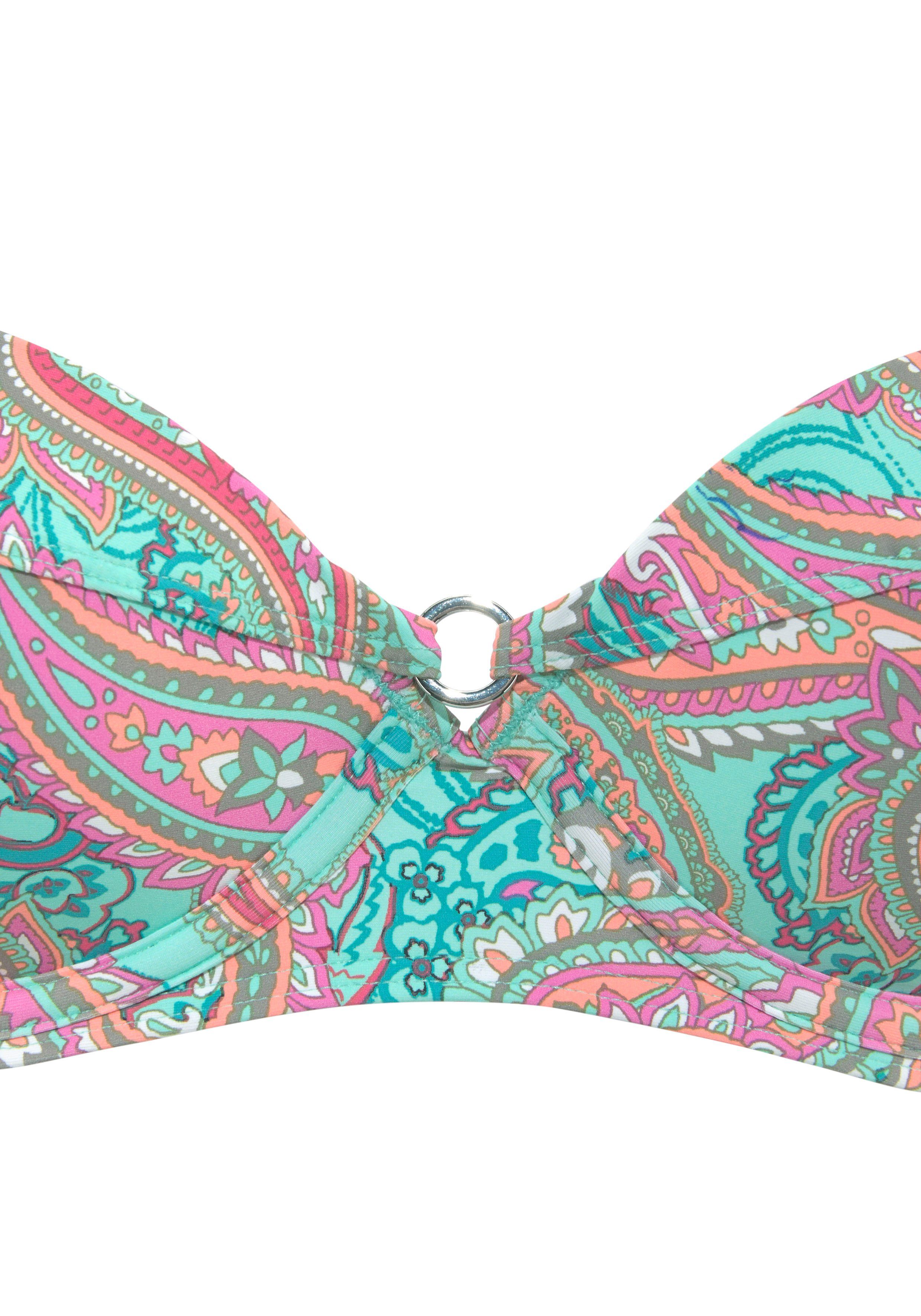 Venice Beach Bikinitop met beugels Paislee bedrukt, verstelbare bandjes, zachte microvezel