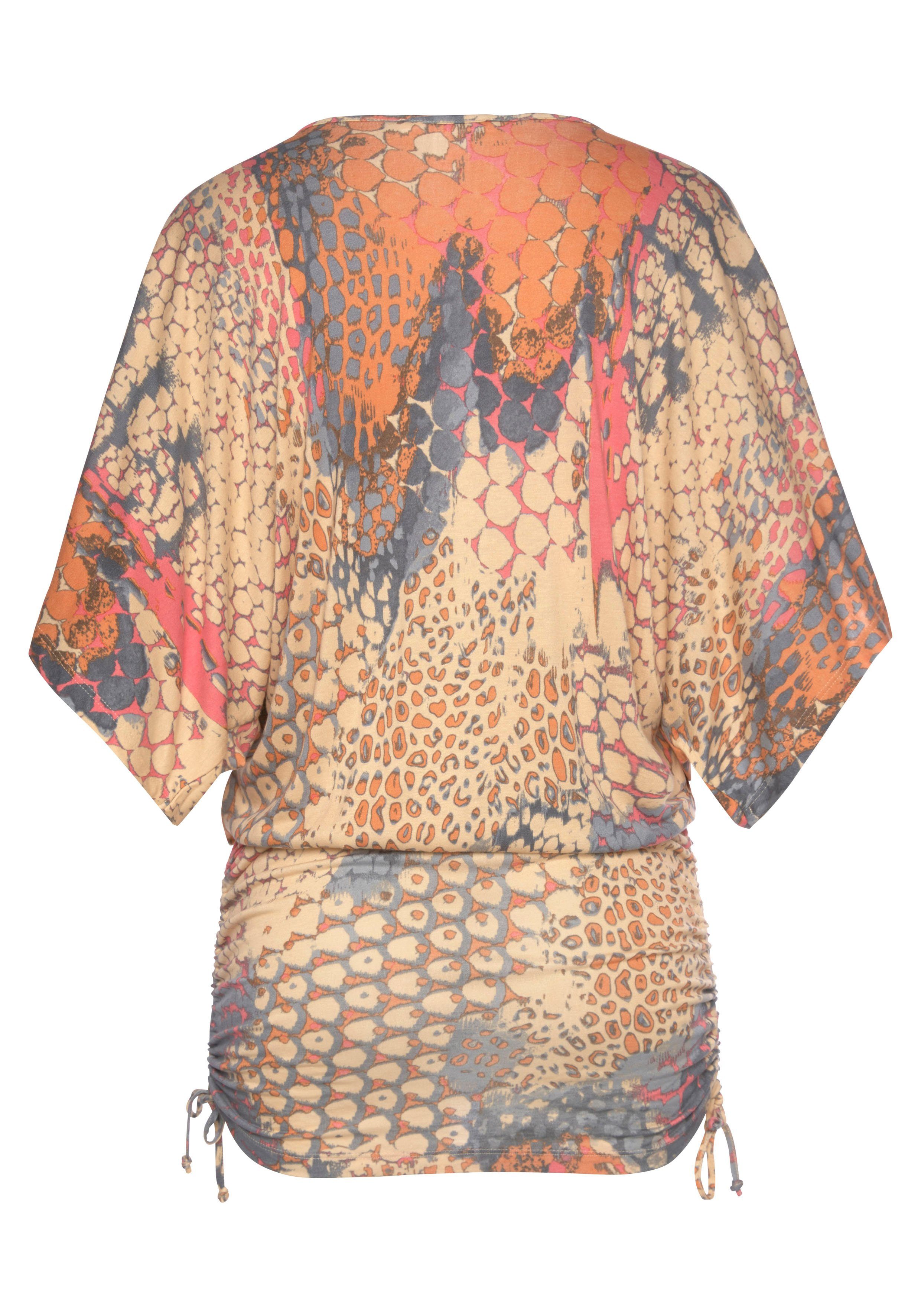 Buffalo Lang shirt met hagedisprint, elastische strandjurk, zomerjurk