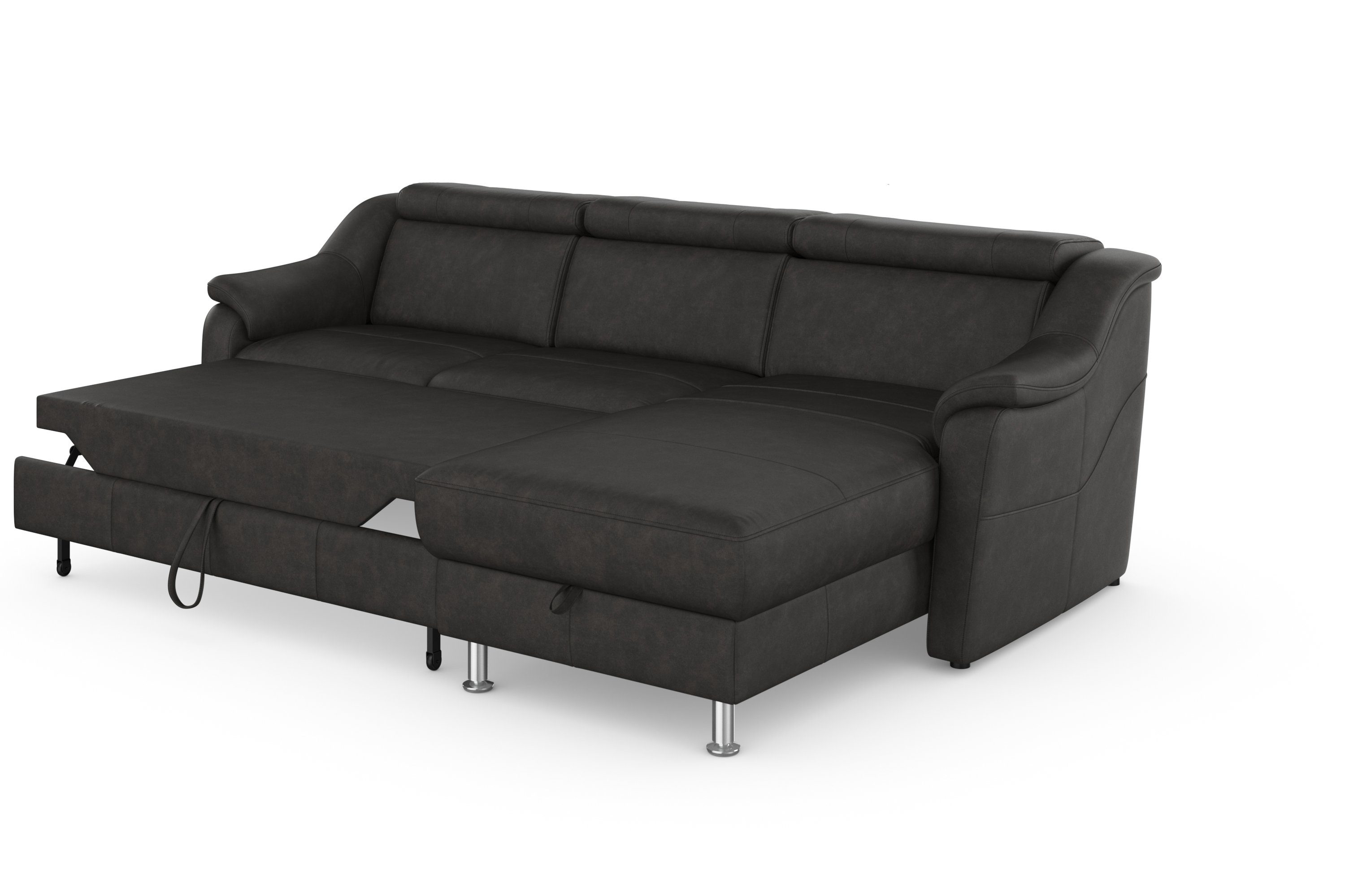 sit&more Hoekbank Freetown L-vorm met verstelbare hoofdsteun en comfortabele binnenvering