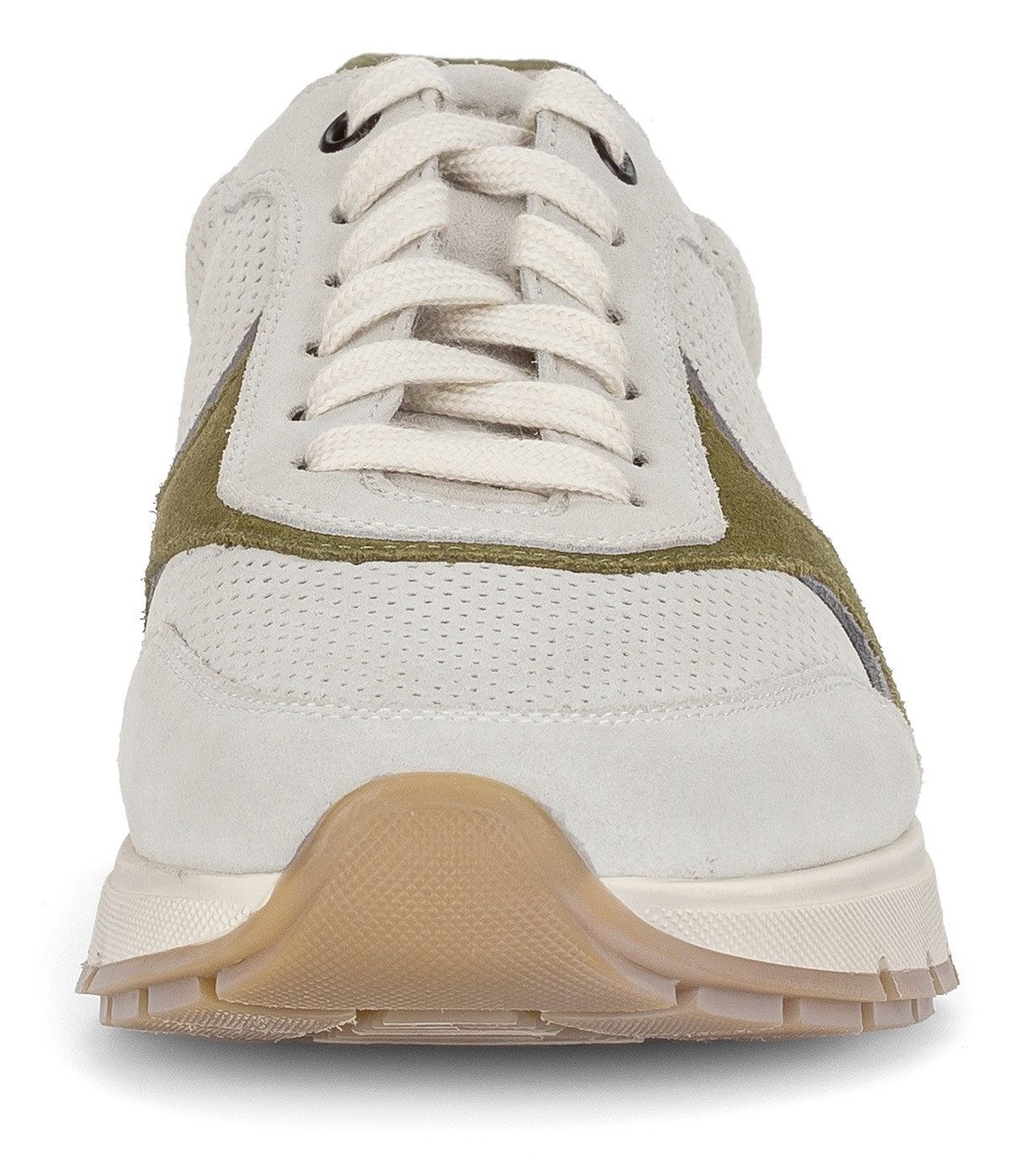 Pius Gabor Sneakers met sleehak , vrijetijdsschoen, lage schoen, veterschoen met contrastafwerkingen, g-breedte