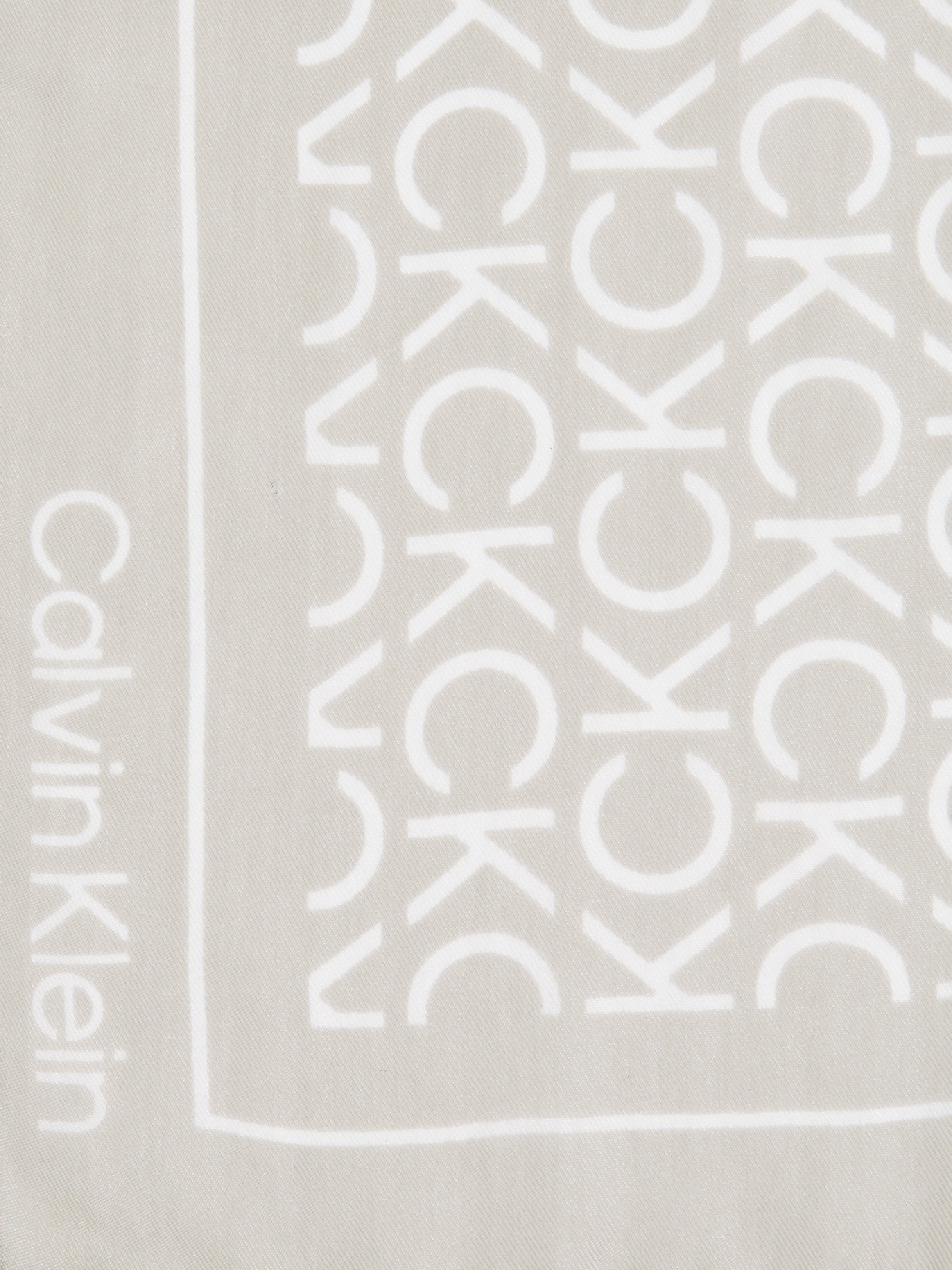 Calvin Klein Zijden sjaaltje SILK MONOGRAM BANDANA 70X70