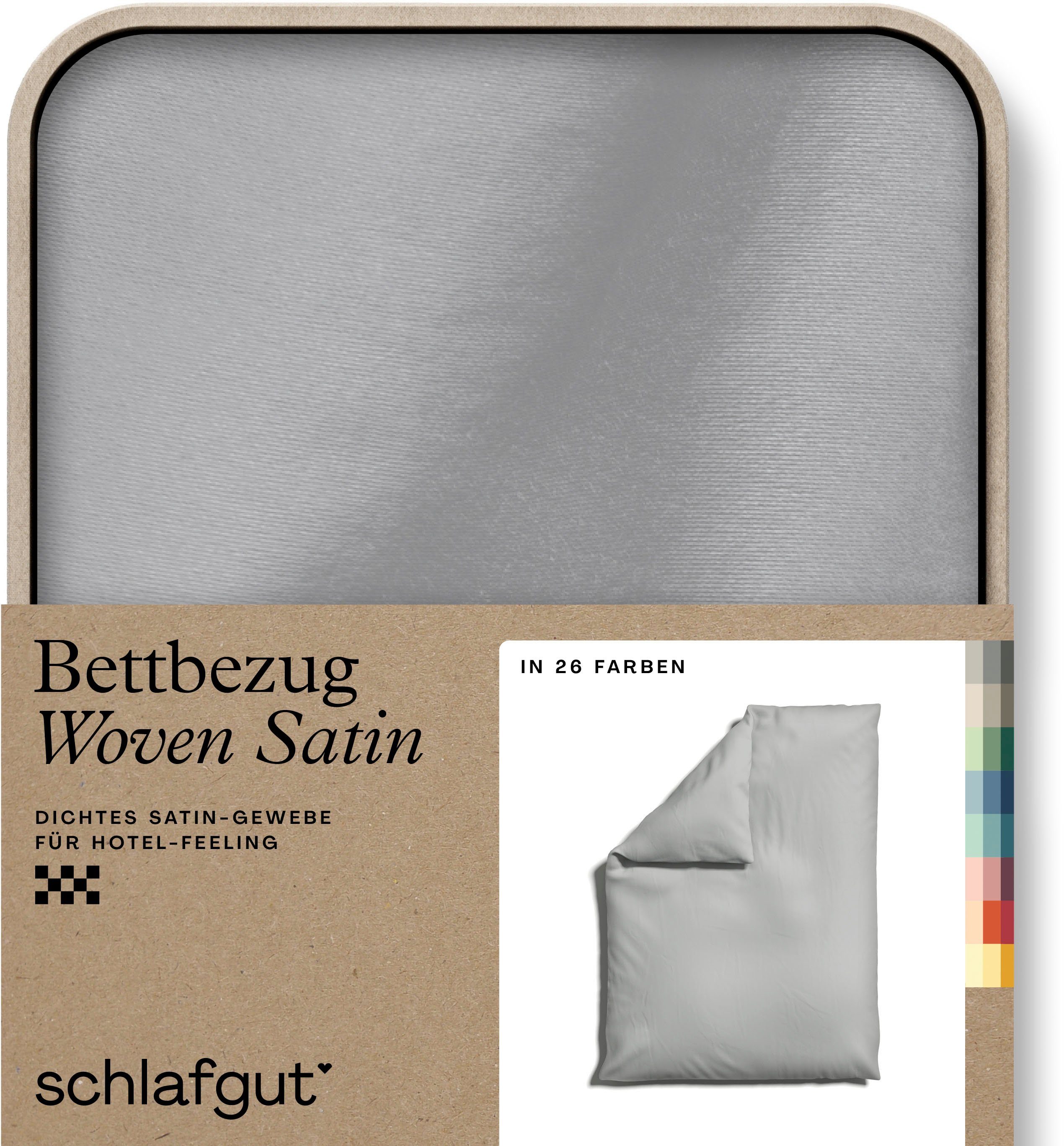 Schlafgut Dekbedovertrek Woven Satin bijzonder dicht geweven, mix & match: bijpassende kussenhoes verkrijgbaar (1 stuk) dekbedovertrekken grijs