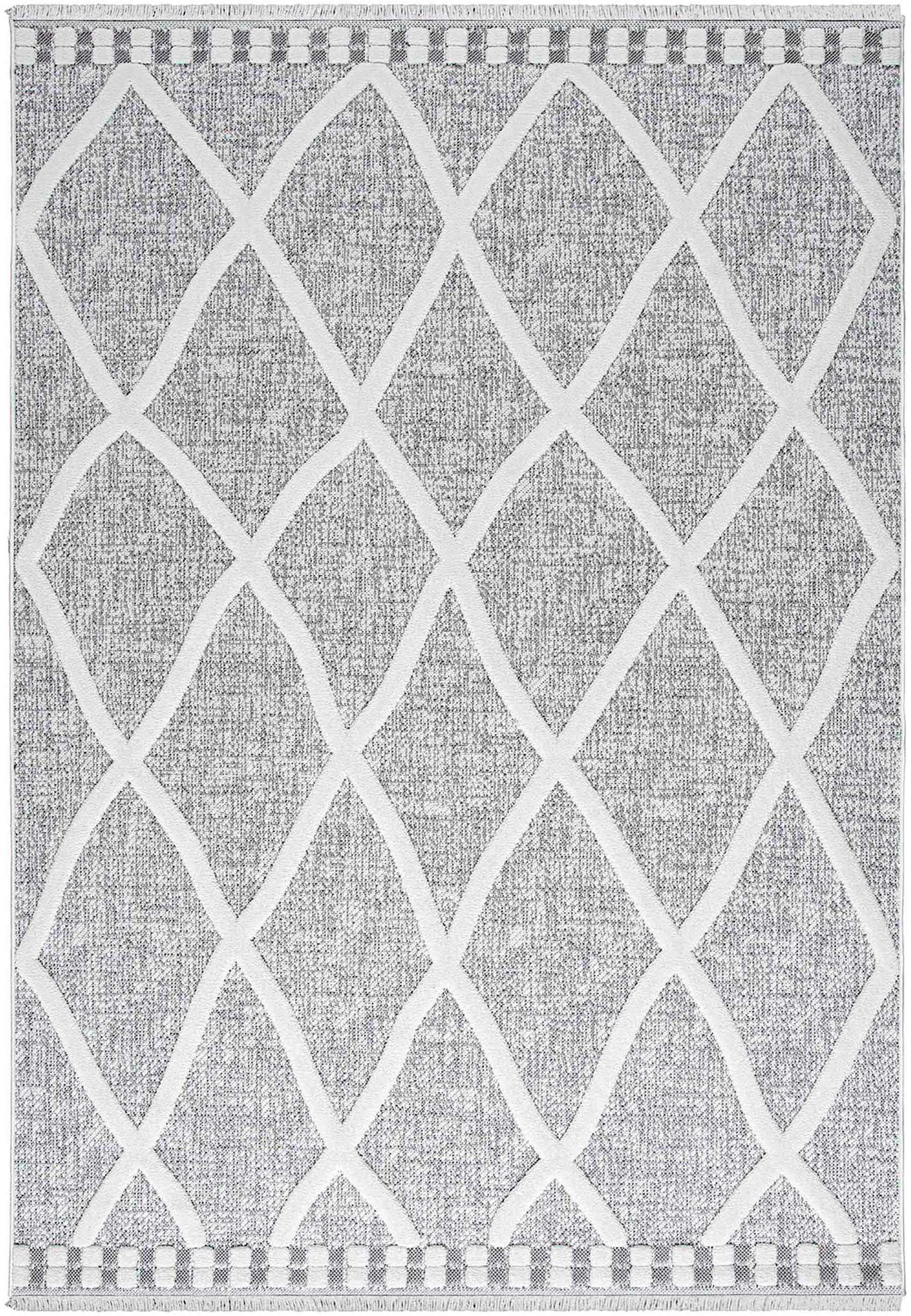 Sehrazat Vloerkleed Scandi 9810 Korte pool, 3D-effect uitstraling, hoog-laag structuur, woonkamer