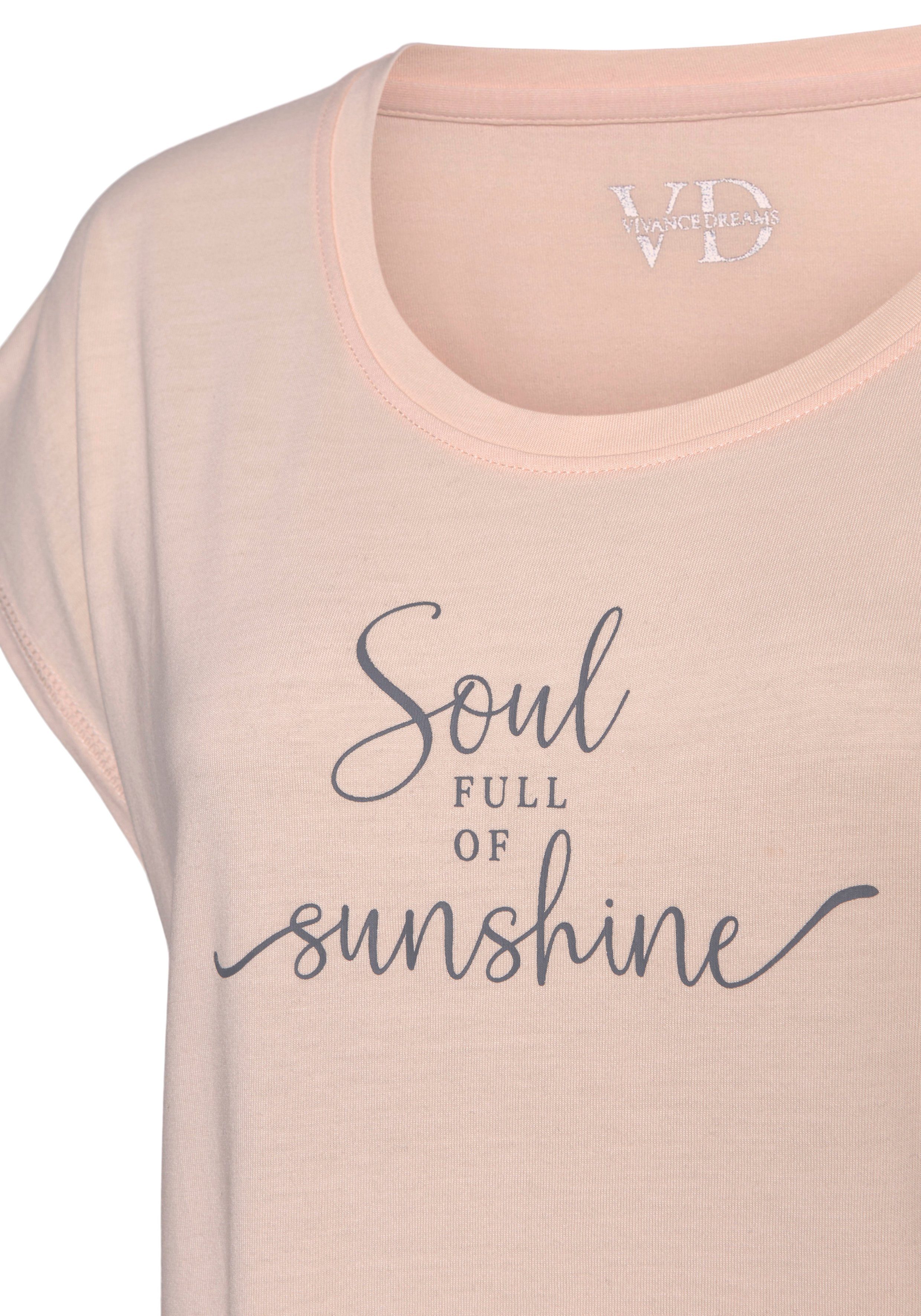 Vivance Dreams T-shirt met zomer-statementprint