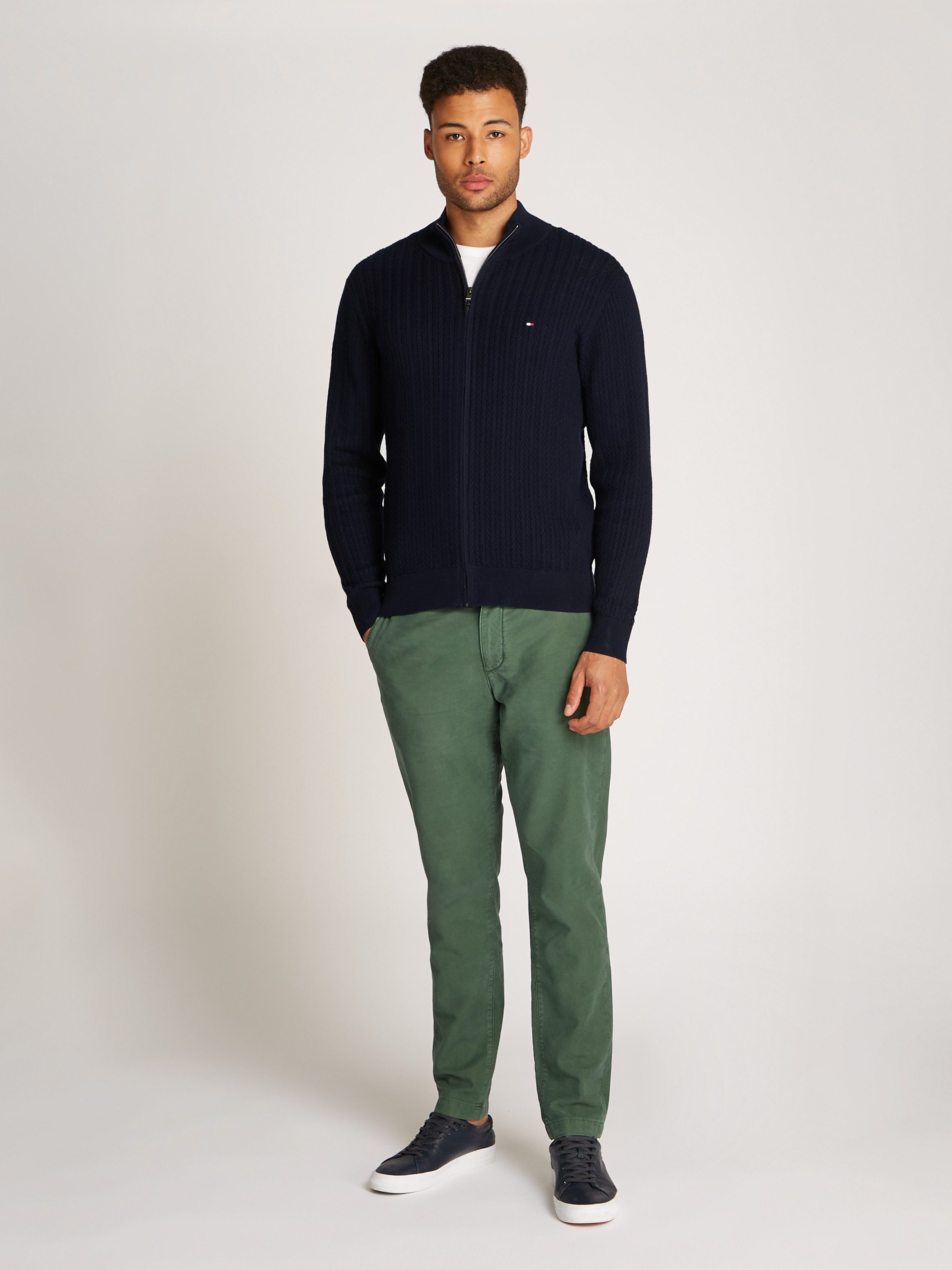 Tommy Hilfiger Vest HERRINGBONE STRUCTURE ZIP THRU