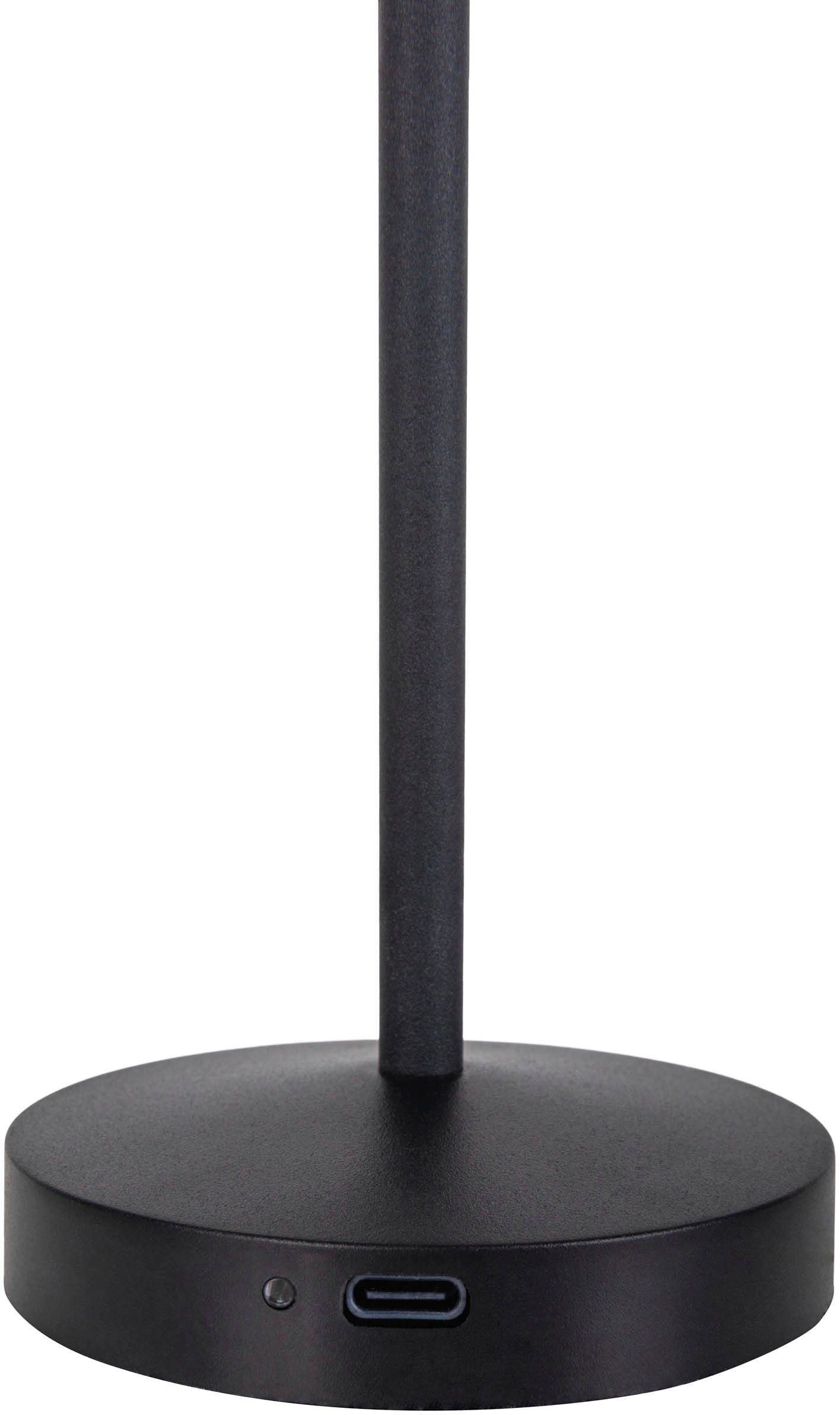 näve Led-tafellamp Gomba 18,5 cm 2-delig set, oplaadbaar, usb-kabel, geheugenfunctie, traploos dimbaar (2 stuks)