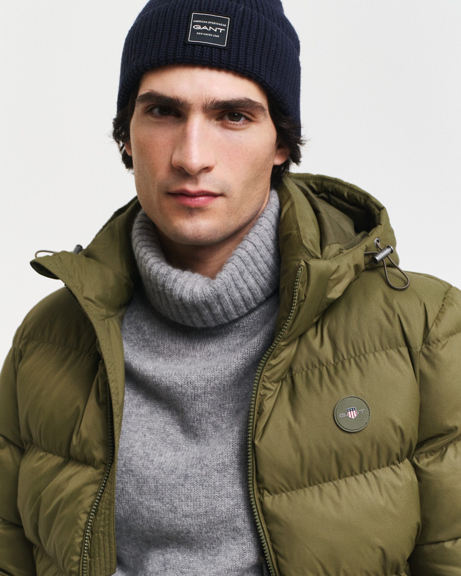 Gant Gewatteerde jas ACTIVE CLOUD JACKET Met windbeschermende boorden siliconen merkembleem