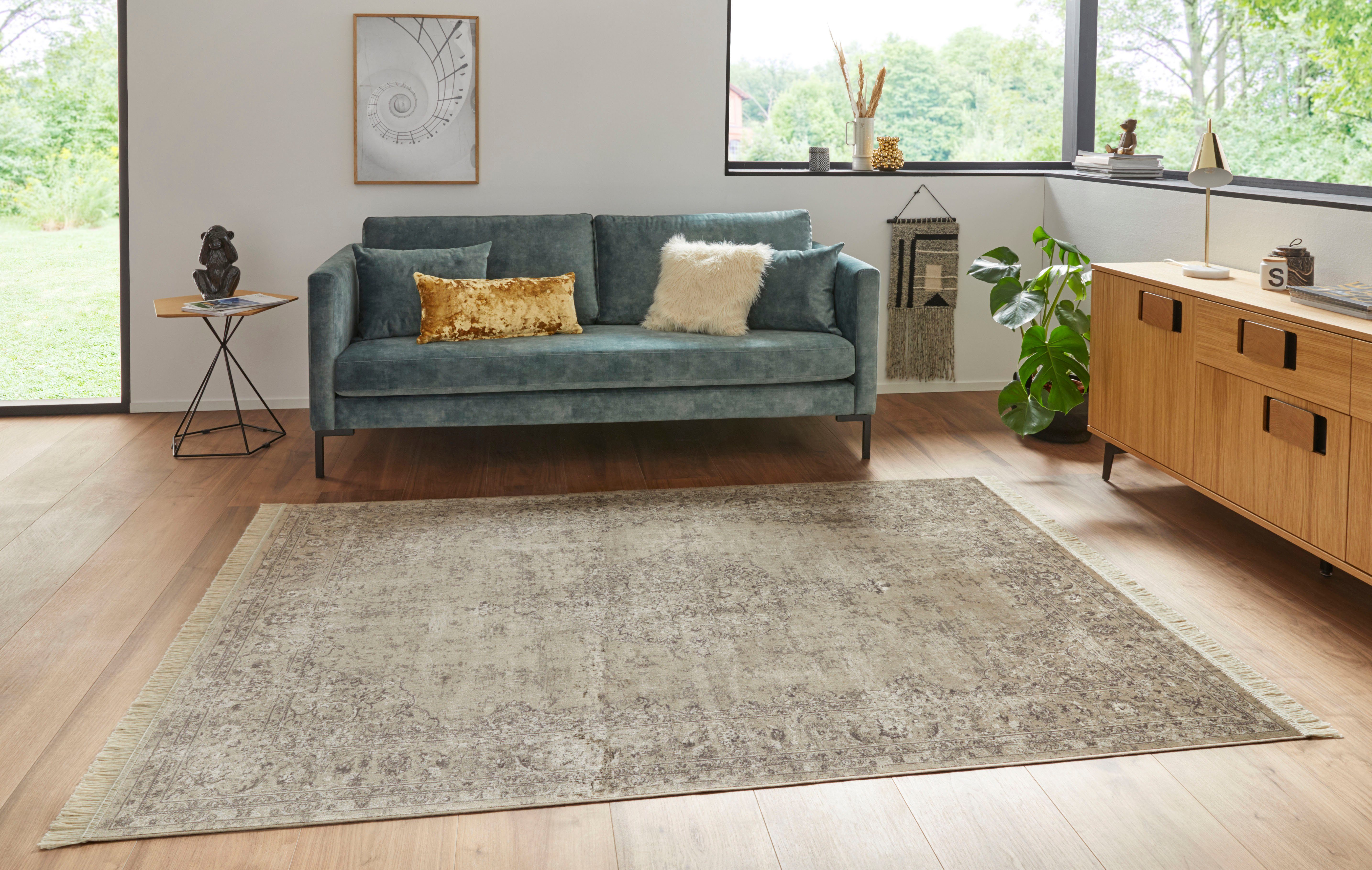 NOURISTAN Vloerkleed Orient Vintage medaillon Oriëntaals met franje, oriënt, woonkamer,...