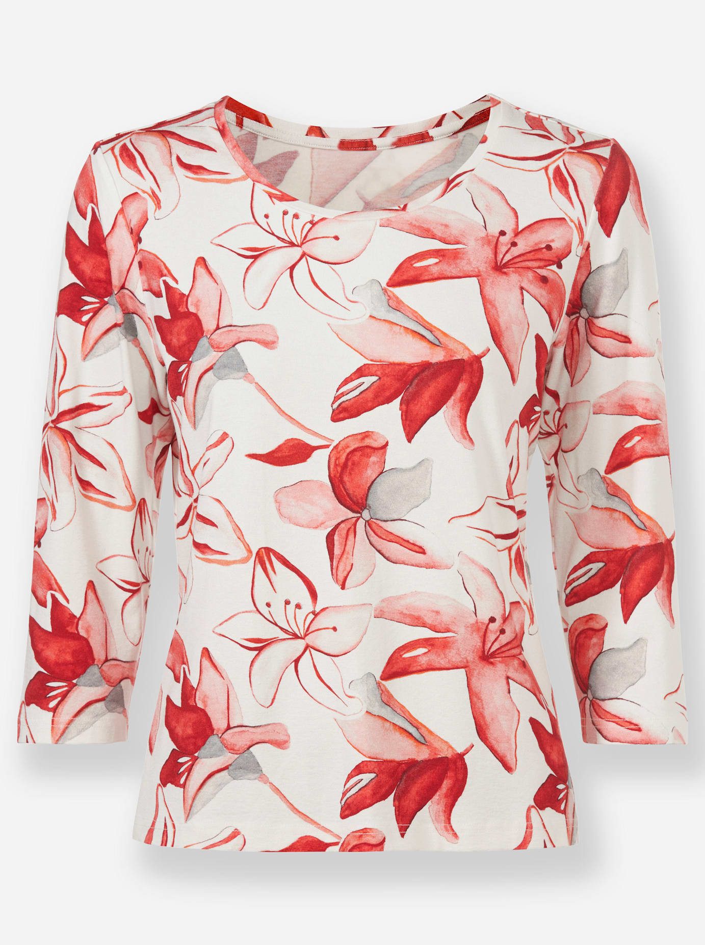 Lady Shirt met print (1-delig)