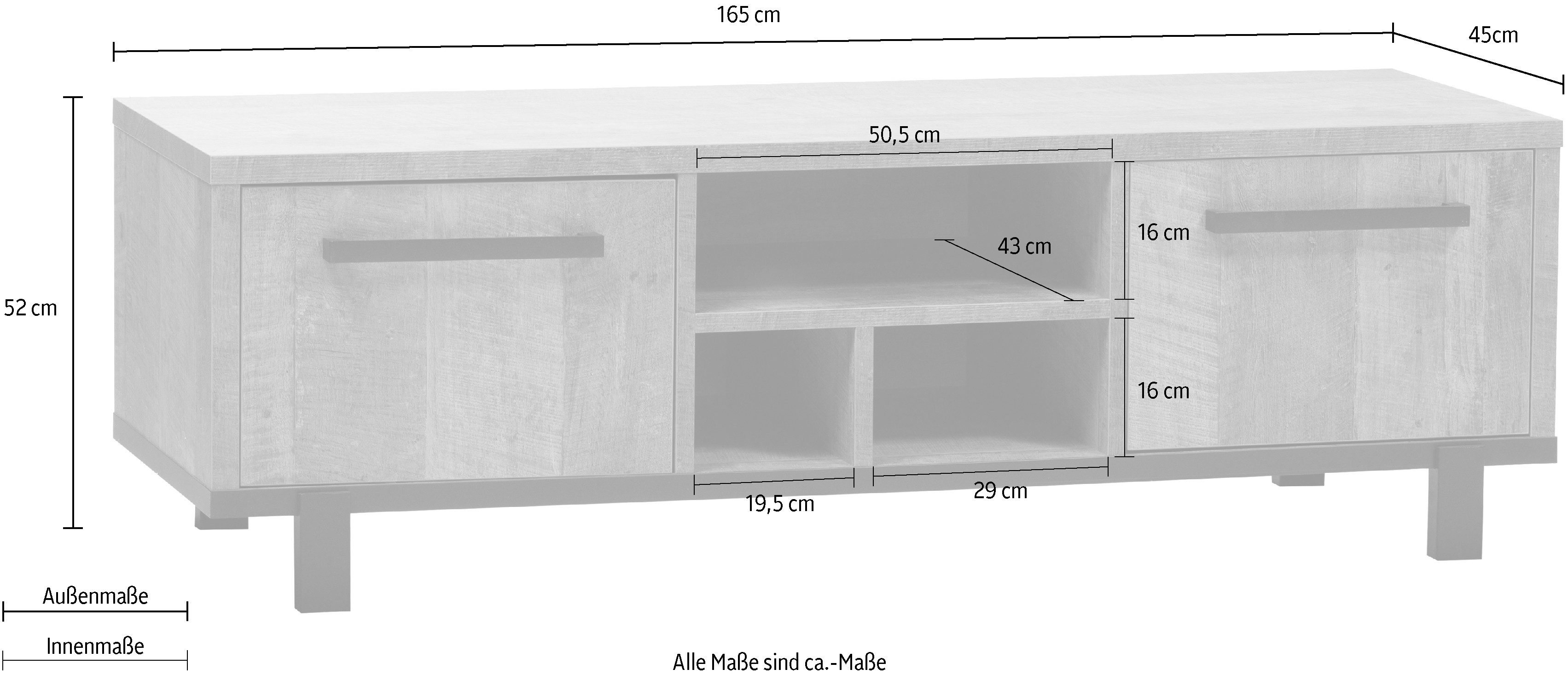 OMG Design Tv-kast Malaga Lowboard in twee breedtes