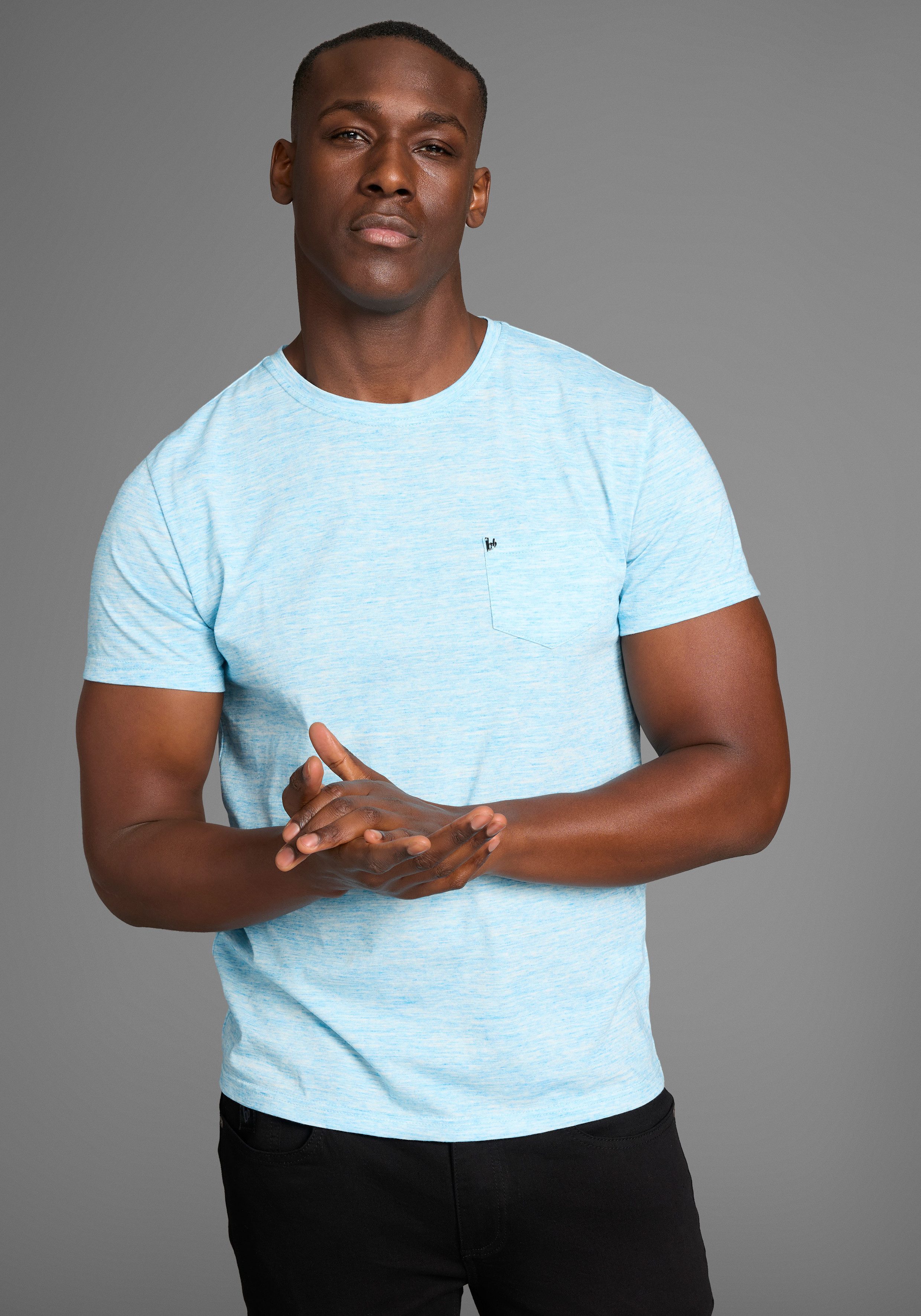 Bruno Banani T-shirt Korte mouwen, slim fit, effen, ronde hals heren t-shirts maat XL (56/58) groen