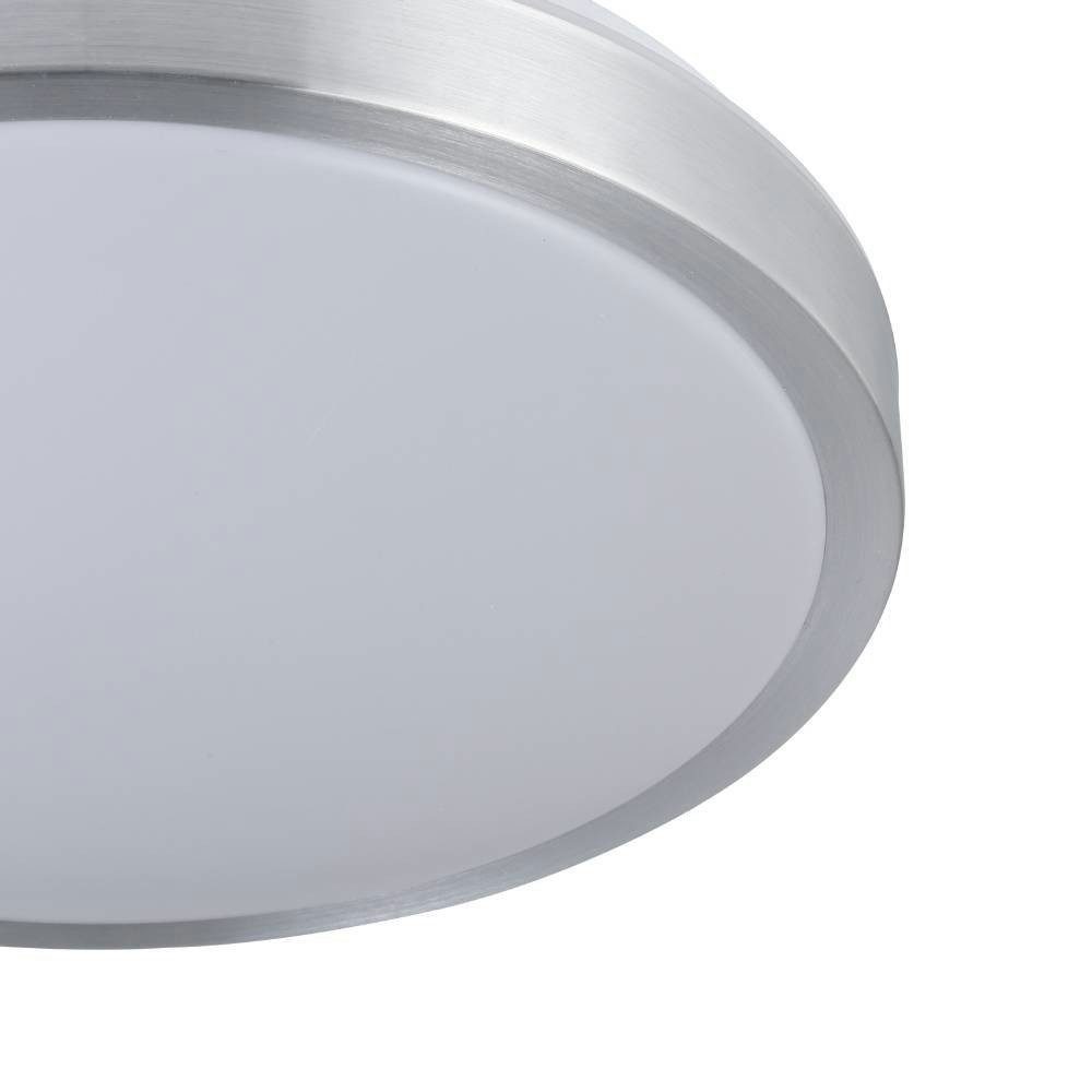 EGLO Led-plafondlamp COMPETA 1 plafondlamp, wit, nikkel-mat, rond, woonkamerlamp Plafondlamp, staal en kunststof, nikkel mat, wit, Ø: 32,5 cm (1 stuk)