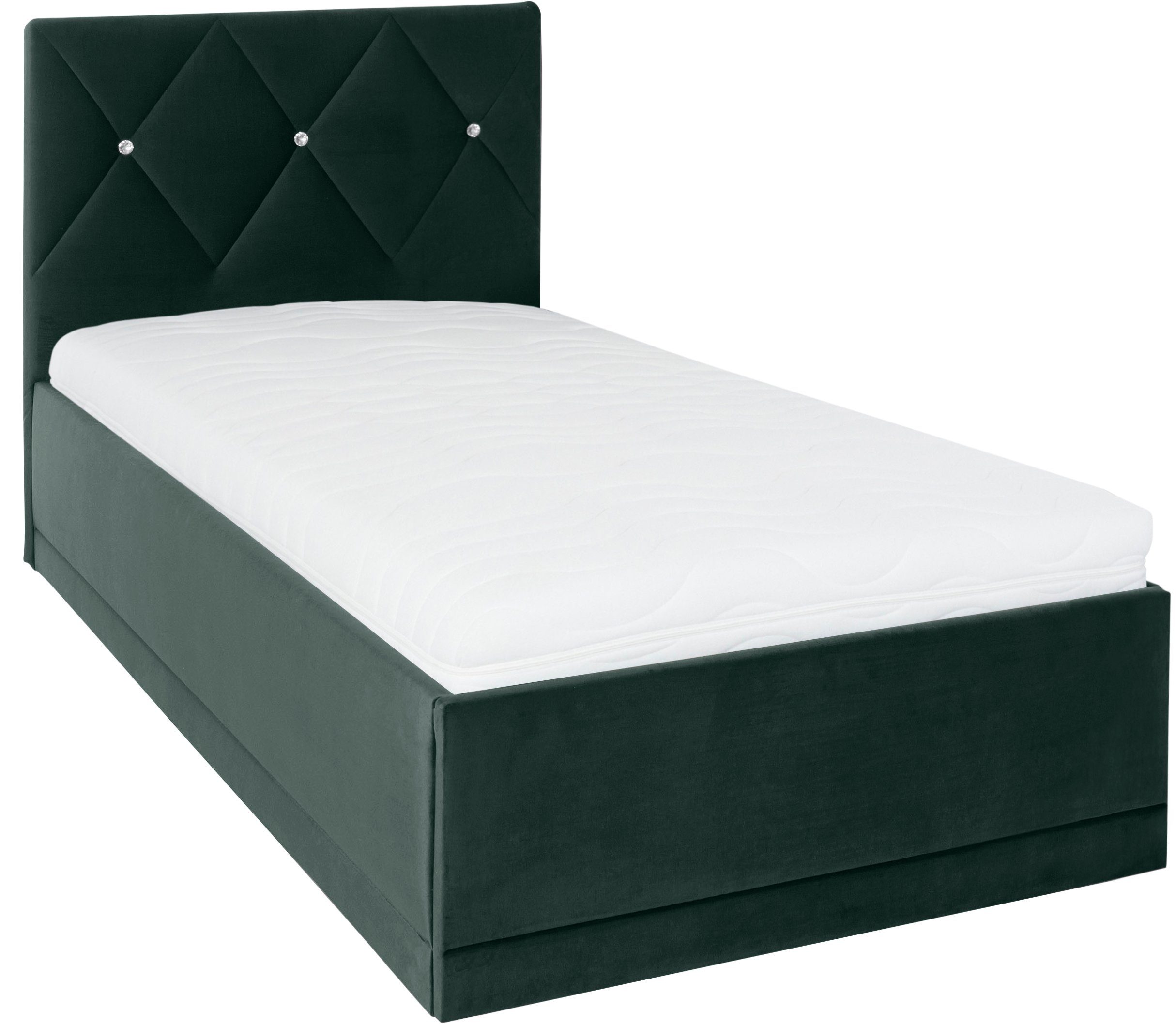 Westfalia Polsterbetten Gestoffeerd bed ADAMAS ook met bedlade, knoopdetails met stras