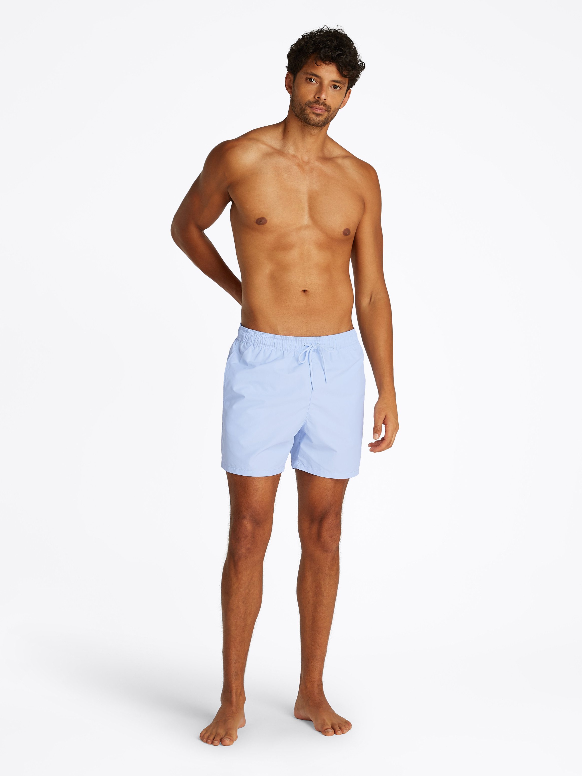 Tommy Hilfiger Swimwear Zwemshort MEDIUM DRAWSTRING met logoborduring op de heup