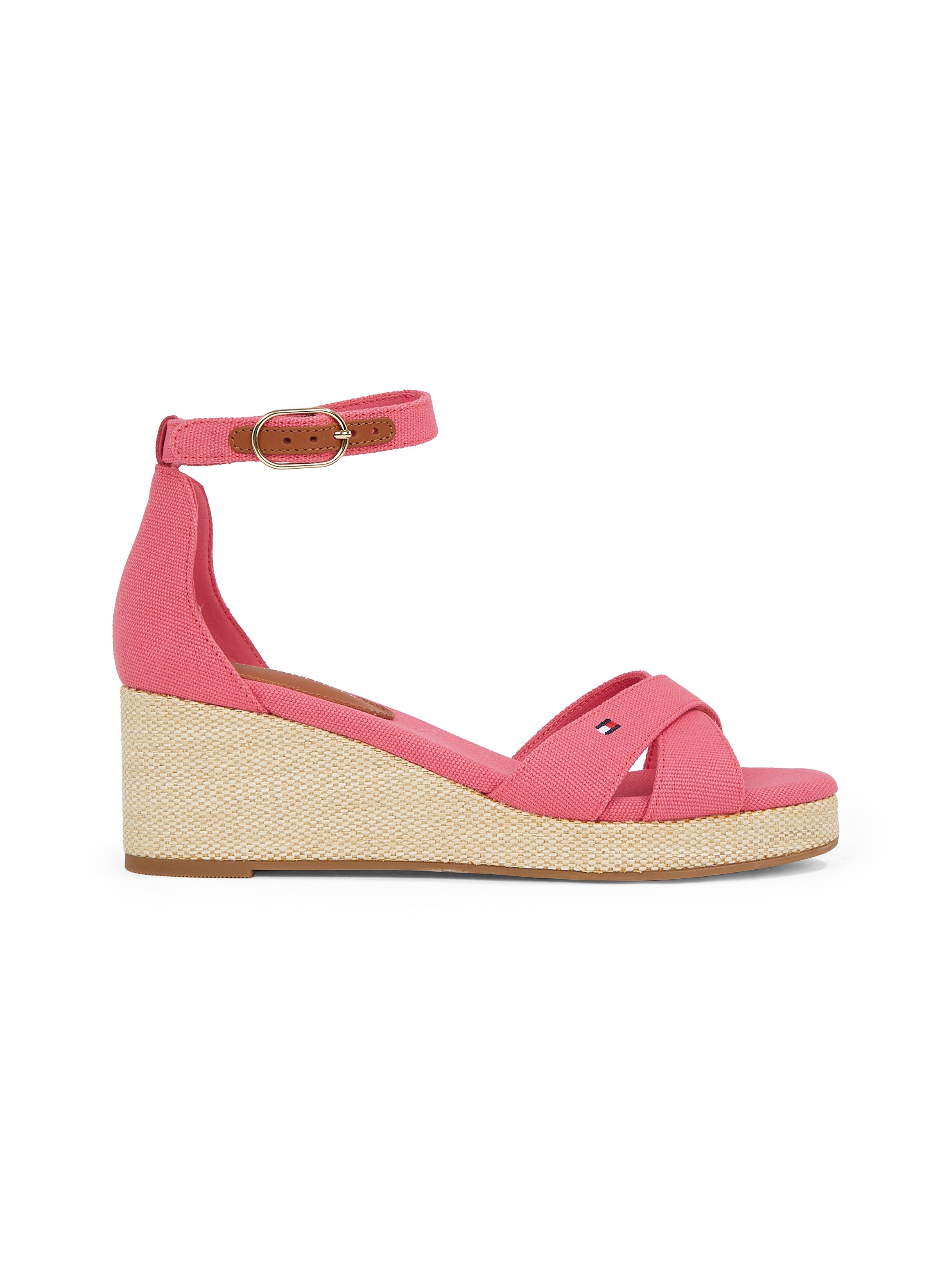 Tommy Hilfiger Sleehaksandaaltjes FLAG CRISS-CROS MID WEDGE ESPAD
