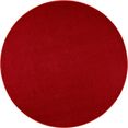hanse home vloerkleed shashi robuuste korte pool, unikleur, in kleur bijpassende afhechting, woonkamer, slaapkamer, werkkamer, robuust, gemakkelijk in onderhoud rood