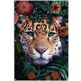 reinders! poster leopard lichte en waterdichte tuinposter voor buiten multicolor